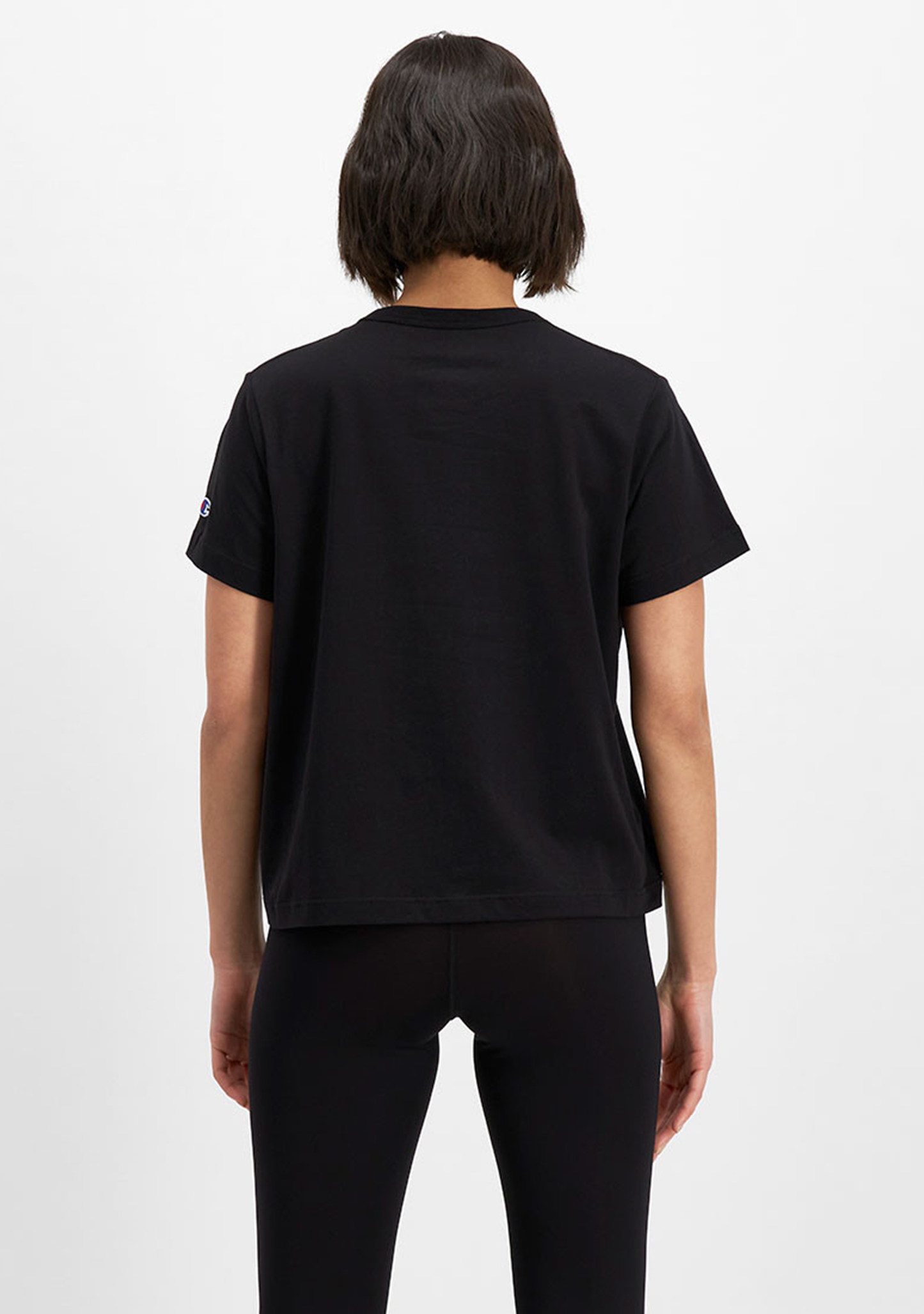 Champion Women's Ombre Script Boxy Tee Black