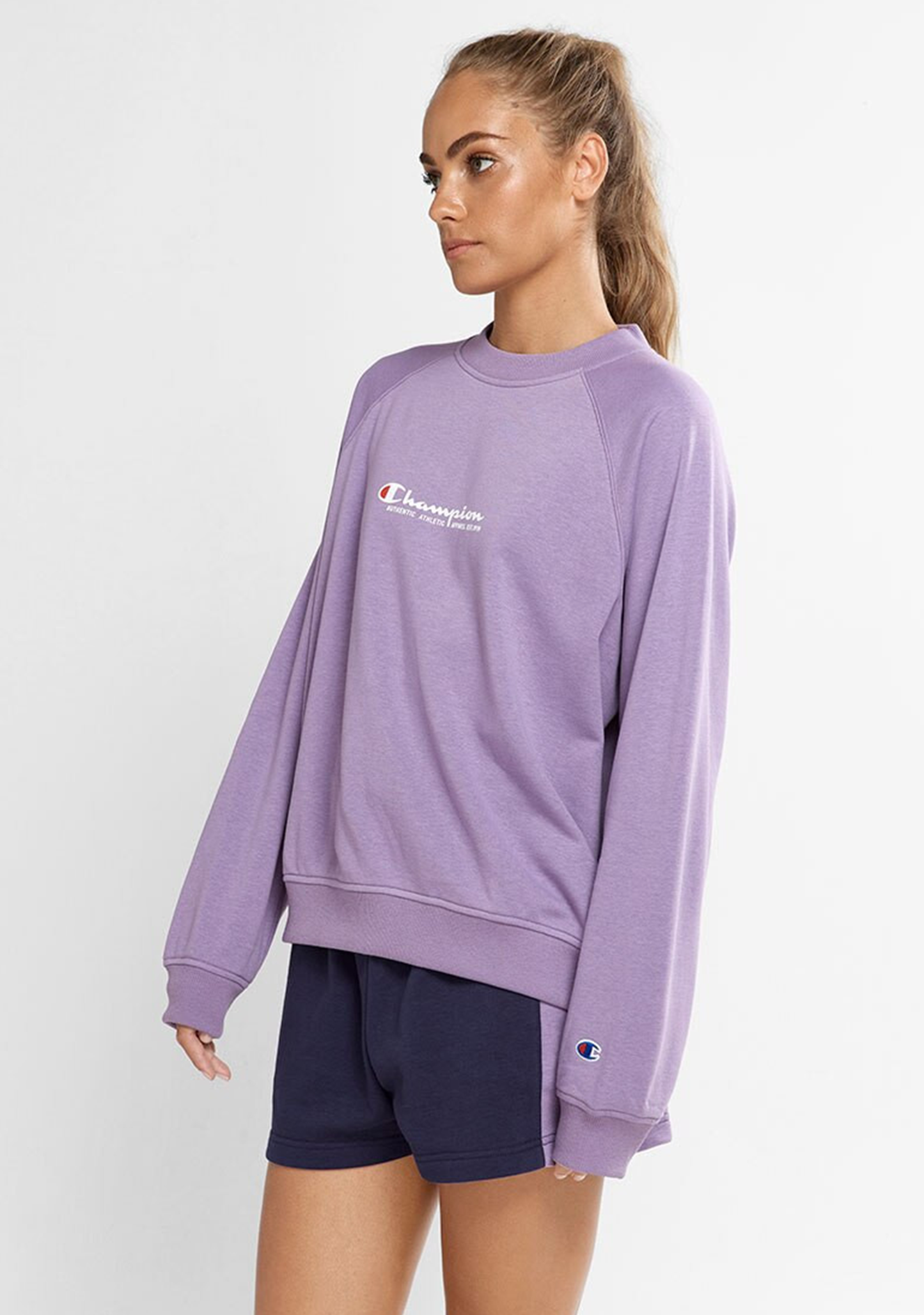 Champion Womens French Terry Script Crew