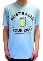 Gildan Adult Aston Villa Australia Tour 2022 Blue T-Shirt <br> AST411AB