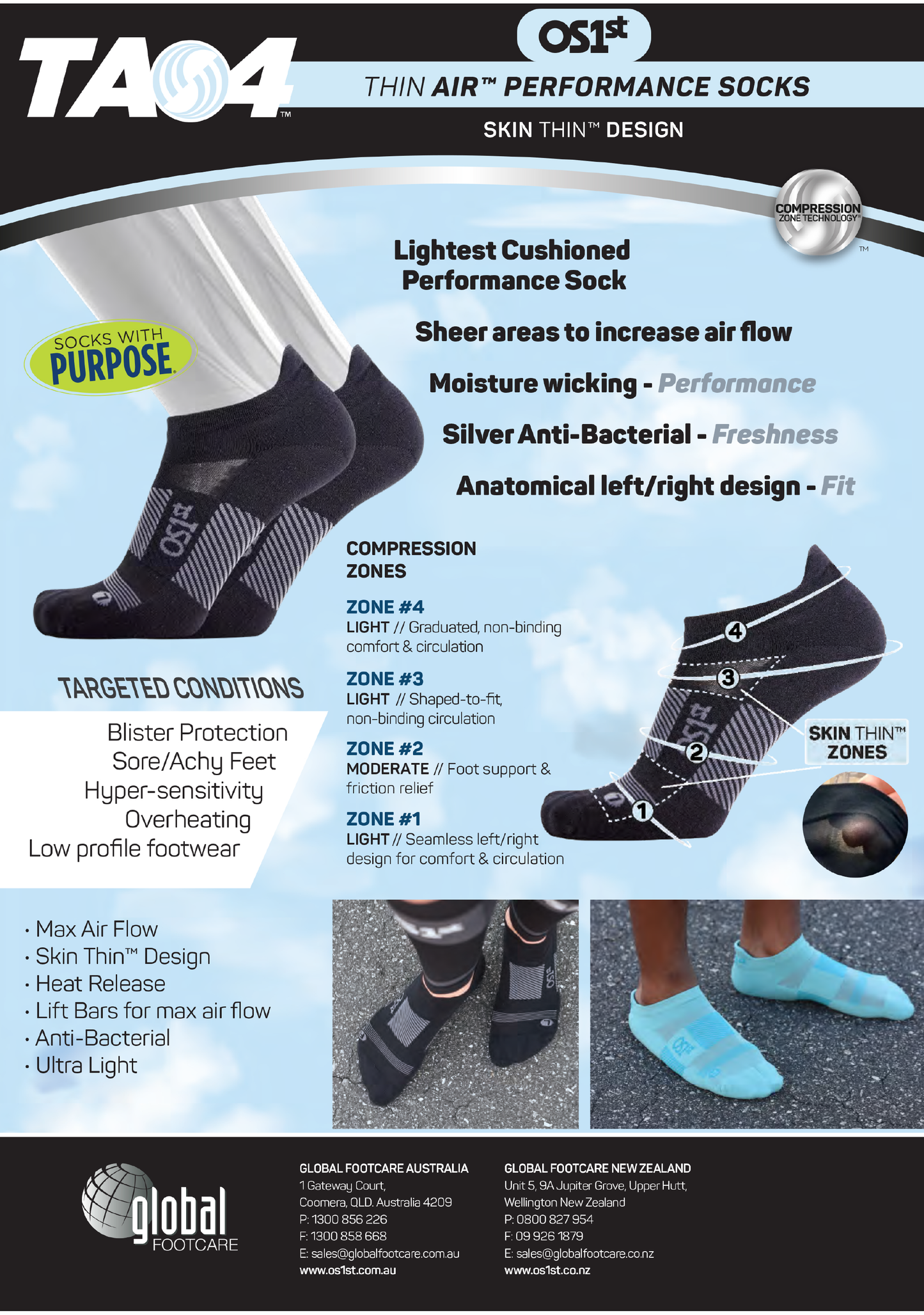 OS1st TA4 Thin Air Performance Socks <br> 41OS1TA4