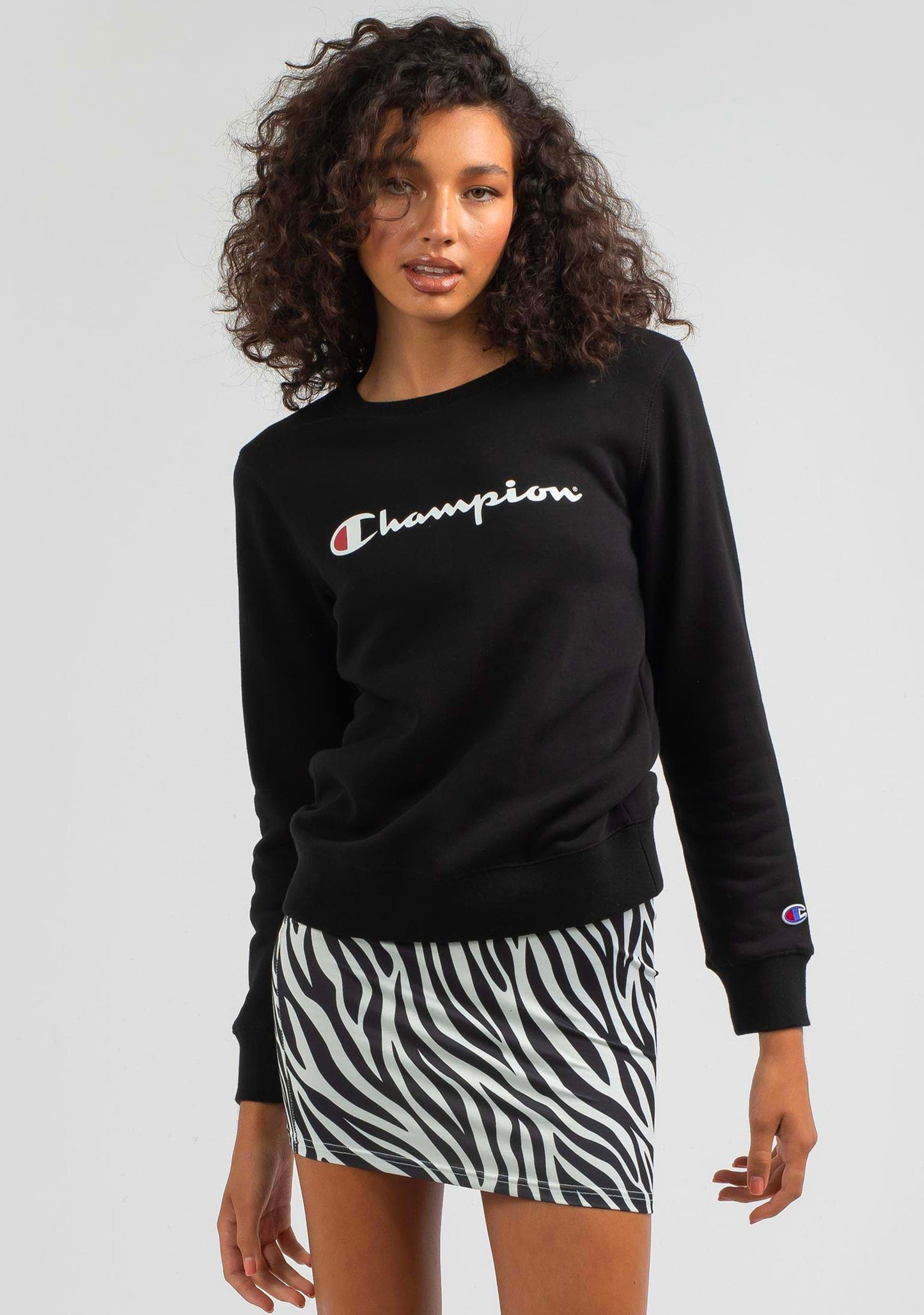 Champion Women’s Script Crew Black