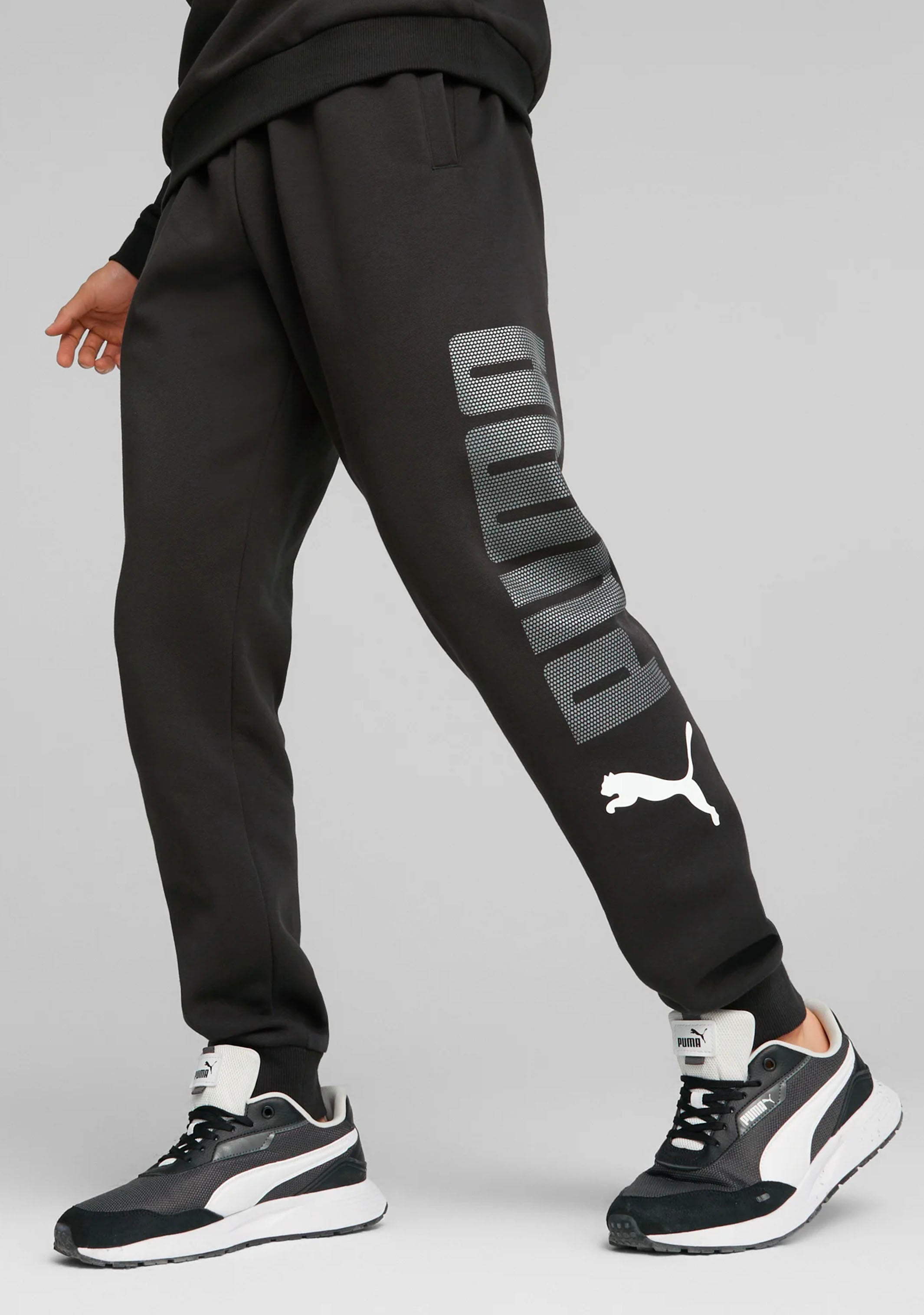 Black puma sweatpants mens cheap