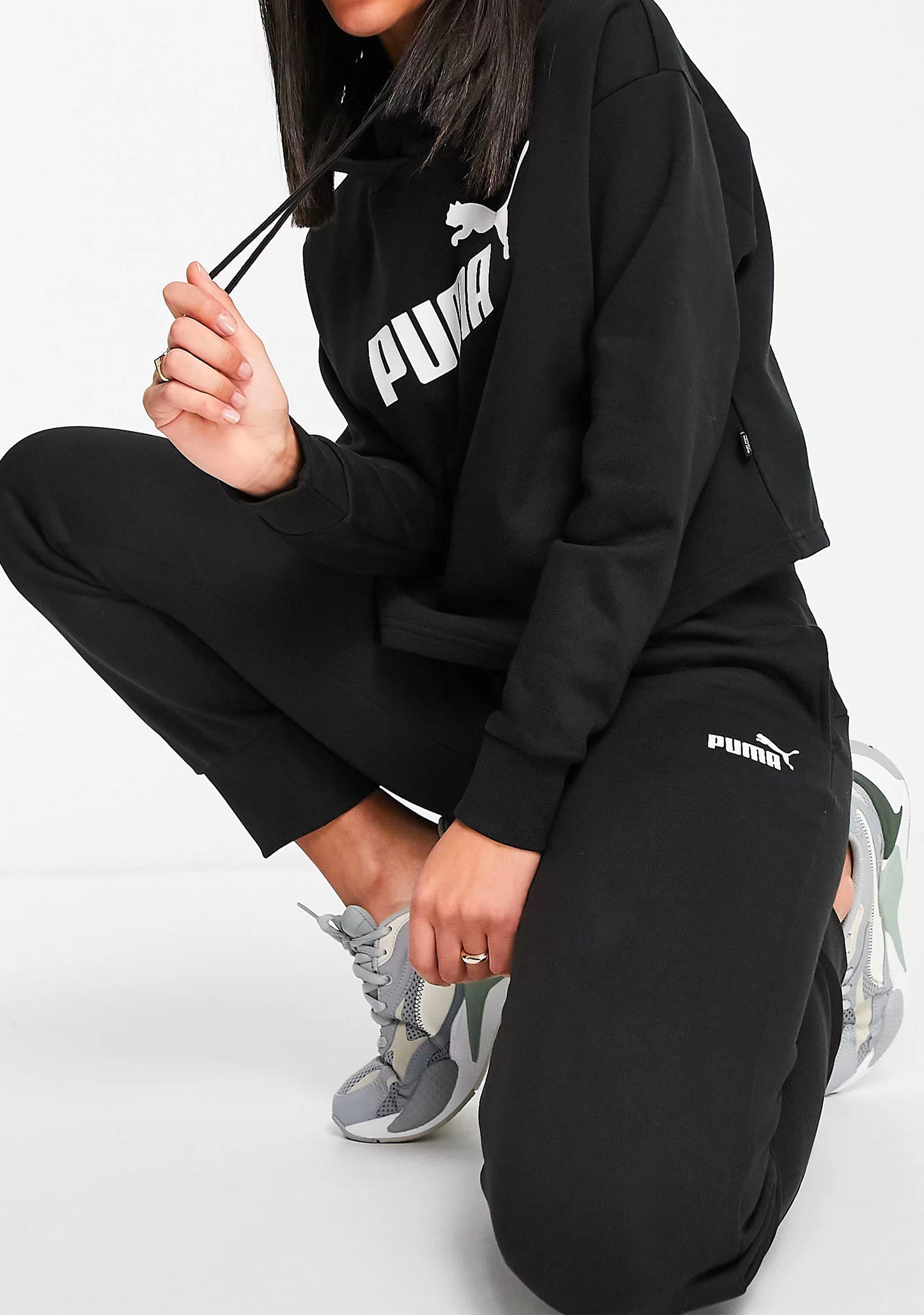 Puma Women's Ess+ Embroidered Logo High Waist Pants