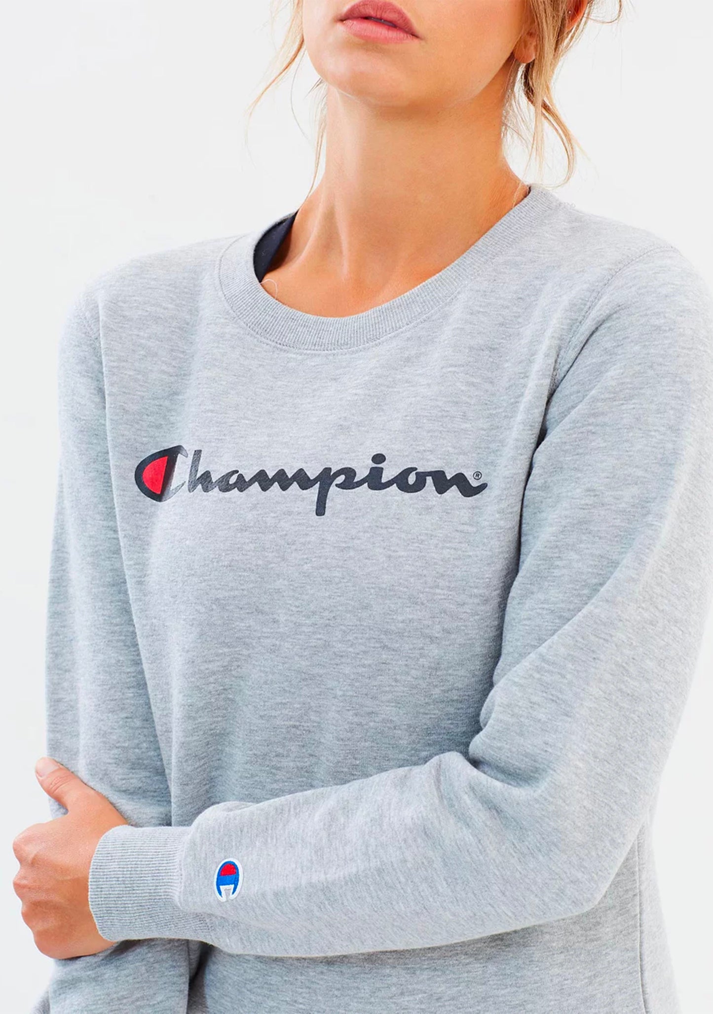 Champion Women’s Script Crew Oxford Heather
