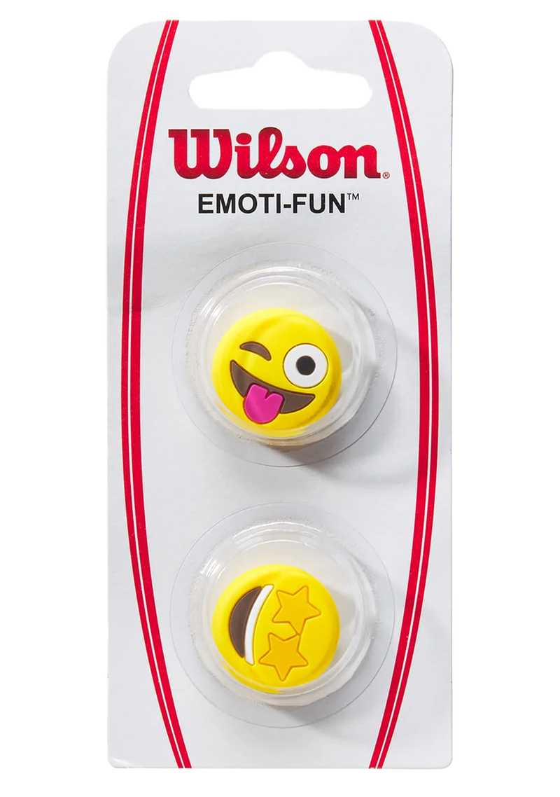 Wilson Emoji Racquet Vibration Dampeners Winking Tongue <BR> WR8405201001