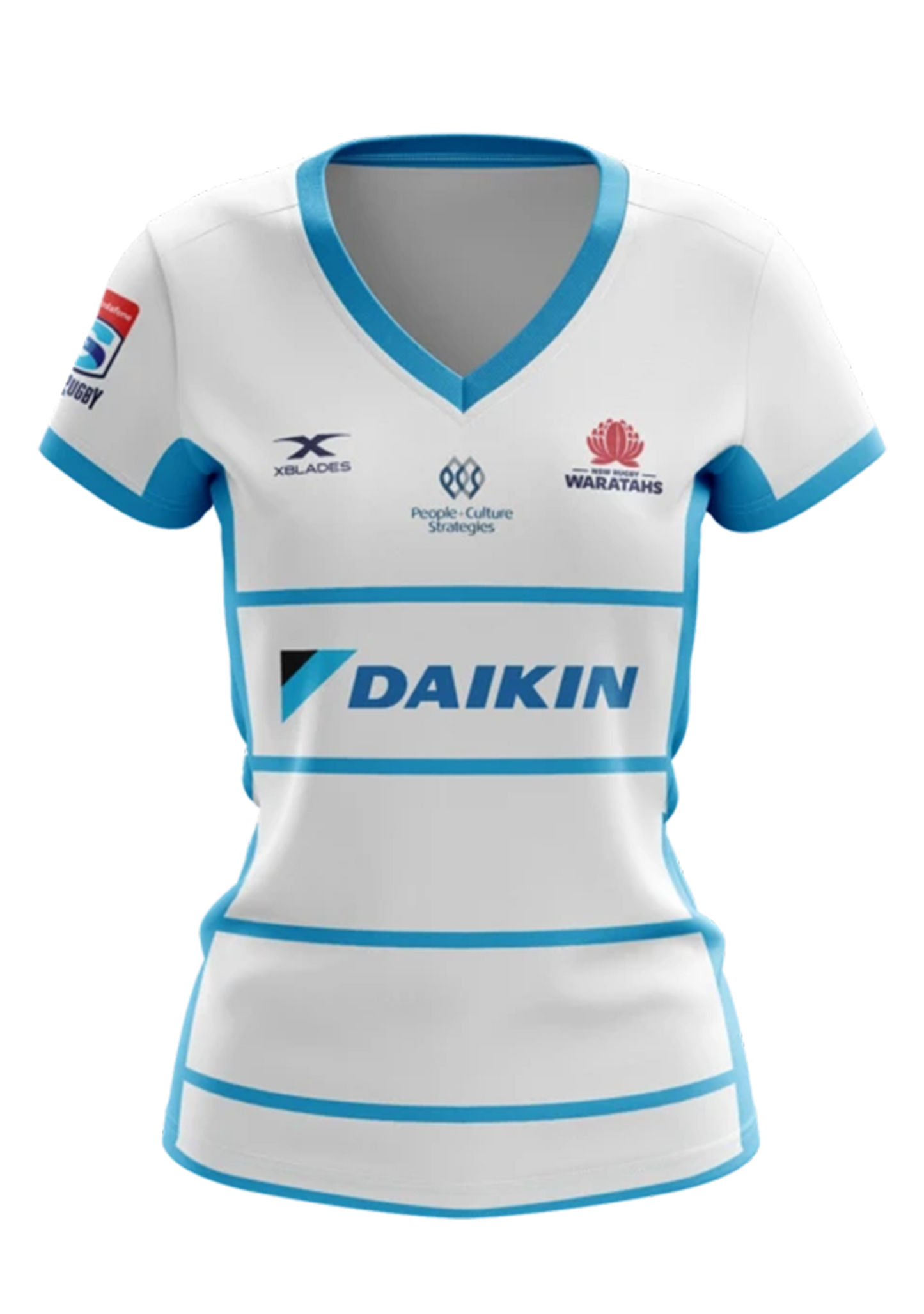 Xblades Womens NSW Waratahs Replica Away Jersey 20 <BR> WAR-RAJ-L20-W WHITE SKY