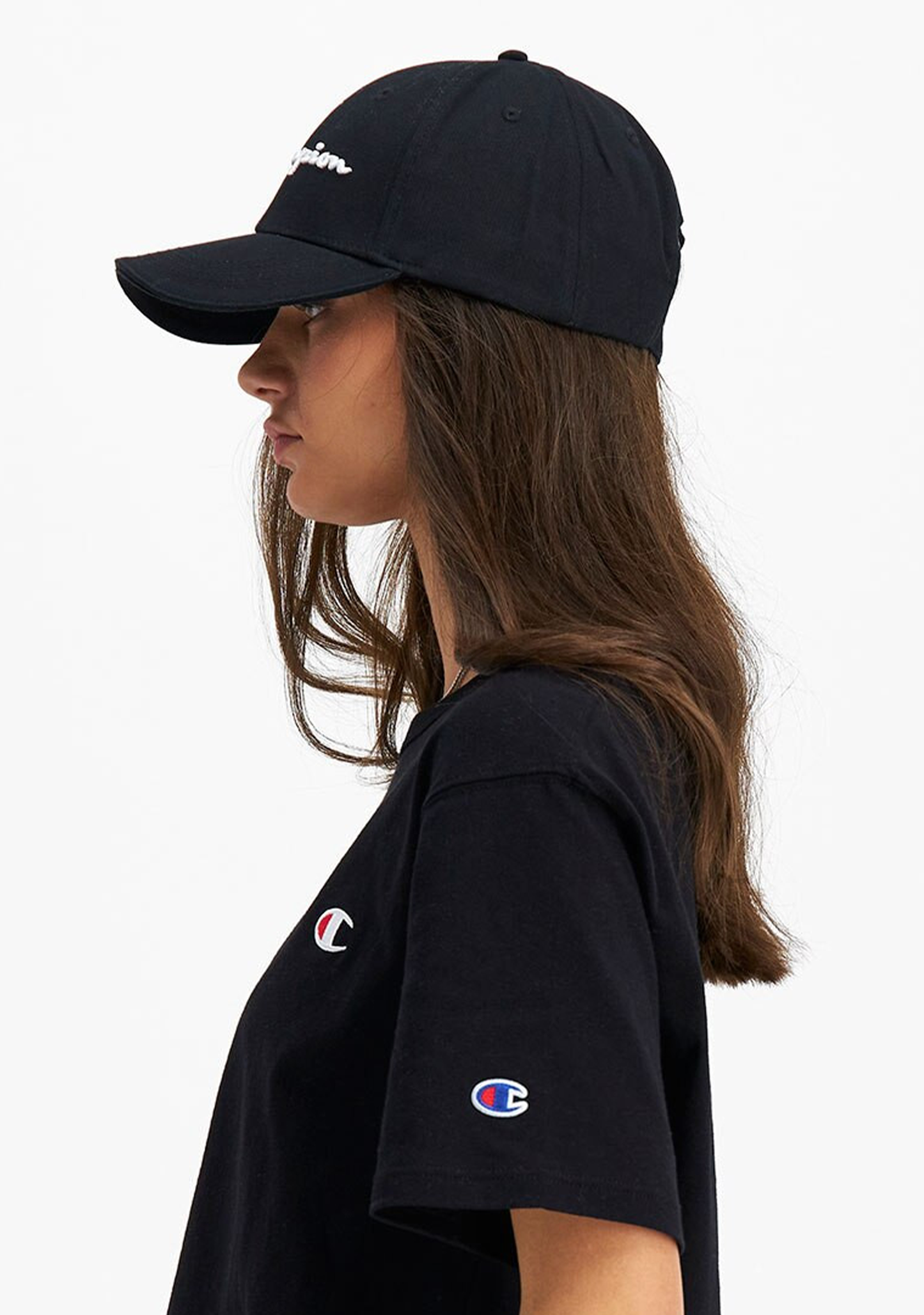 Champion Embroidered C-Life Dad Cap Black