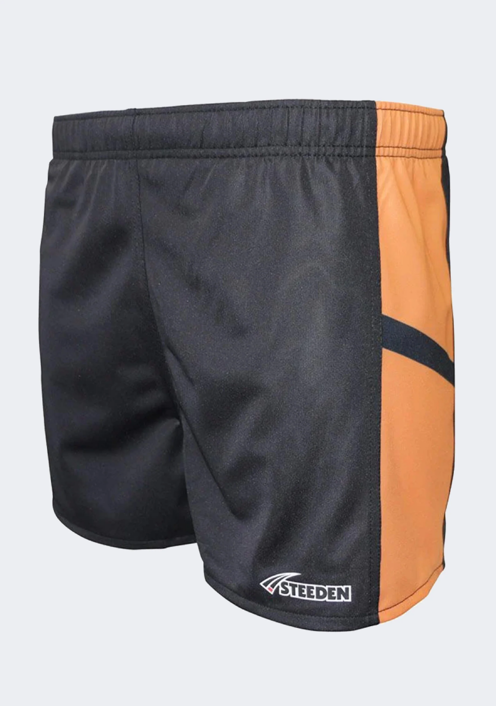 Steeden Men’s Rugby League Shorts Black/Orange
