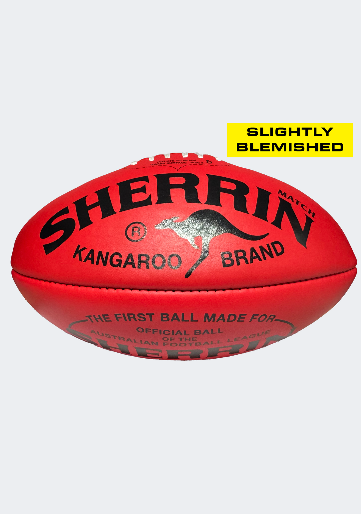 Sherrin Match Red Blemish Leather Ball Size 5 – Jim Kidd Sports