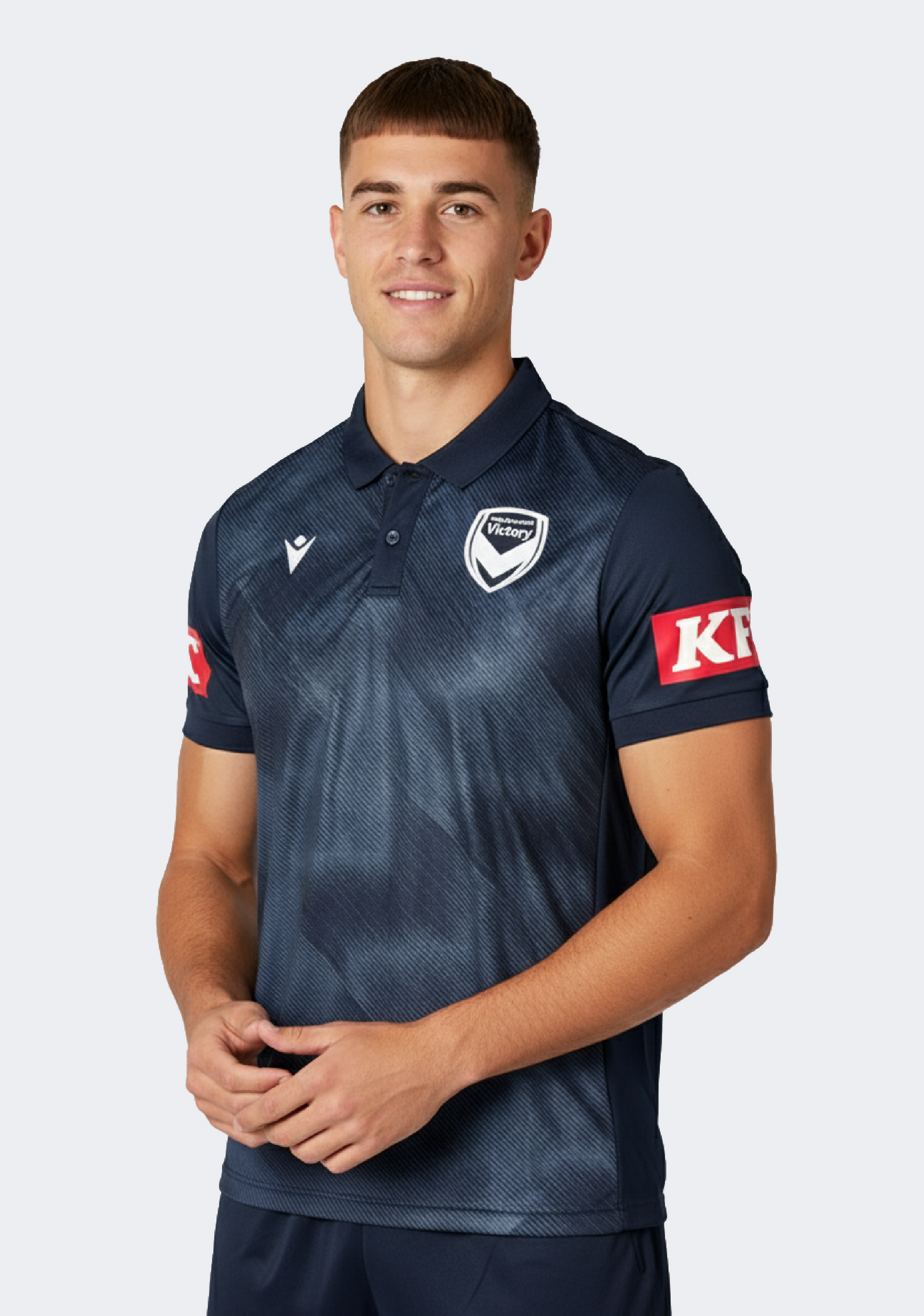 Macron Men's Melbourne Victory Travel Polo