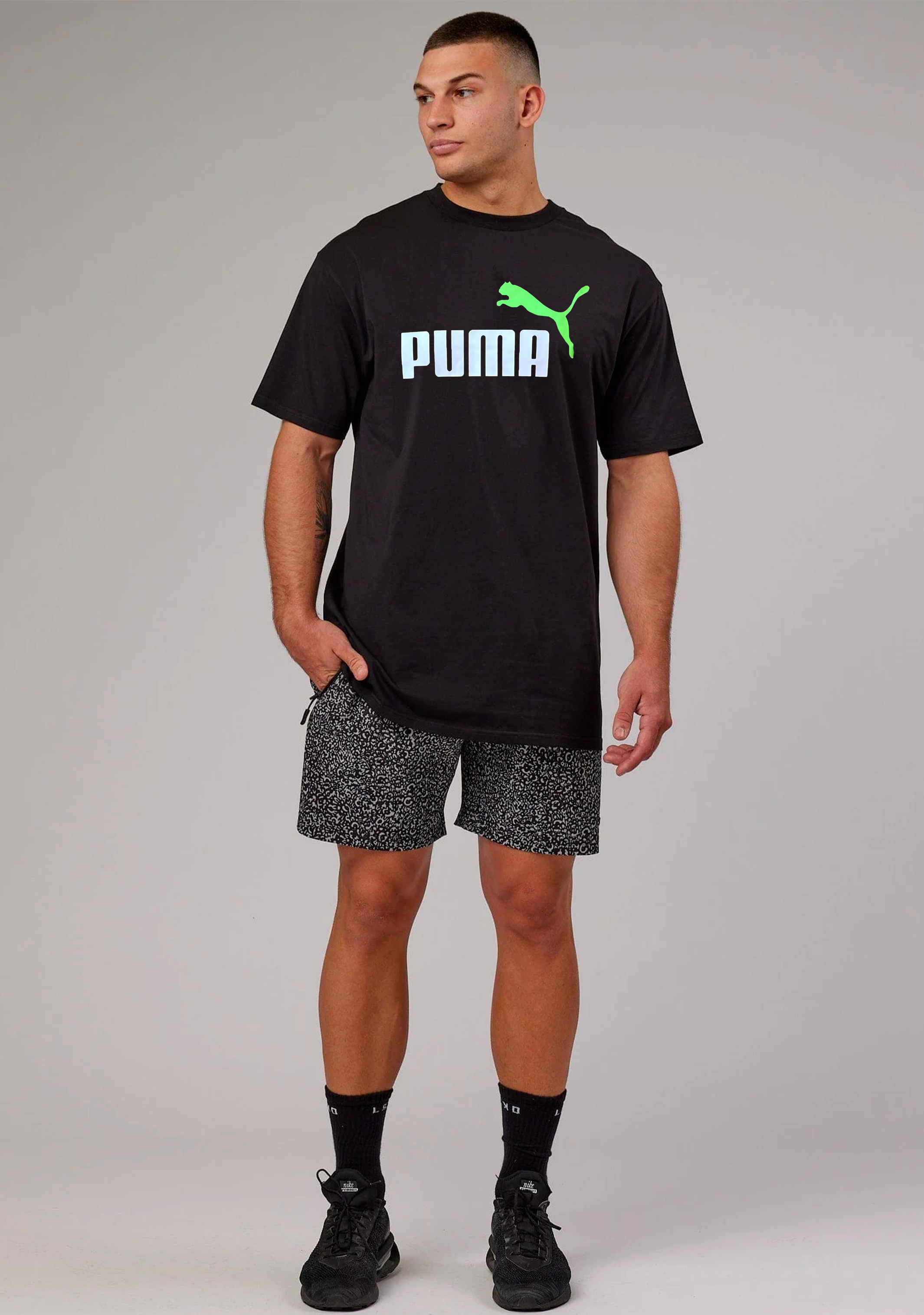 Puma Men’s Essentials+ 2 Colour Logo Tee