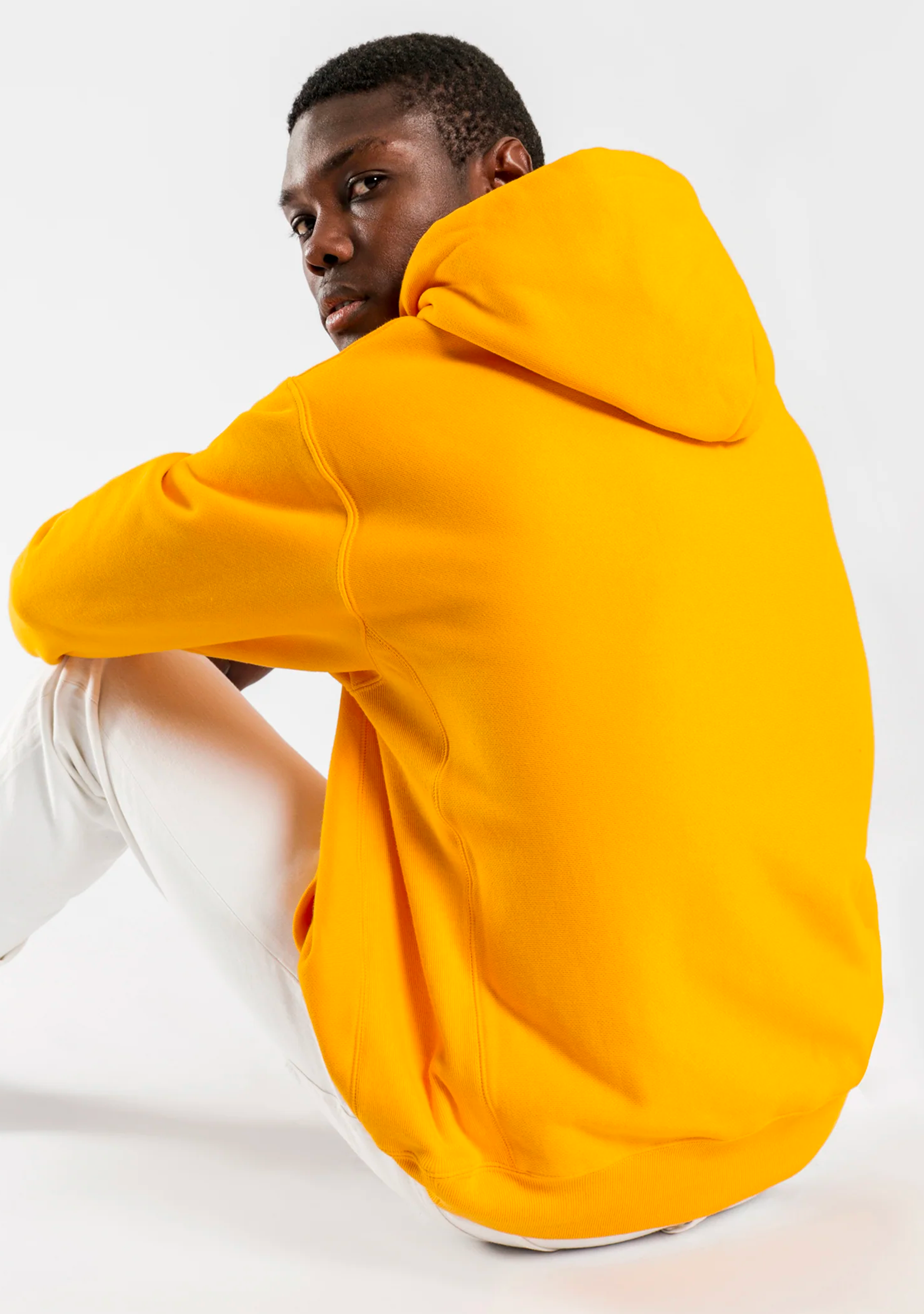 Champion Mens Reverse Weave C Logo Hoodie Gold A1704H EAS Jim