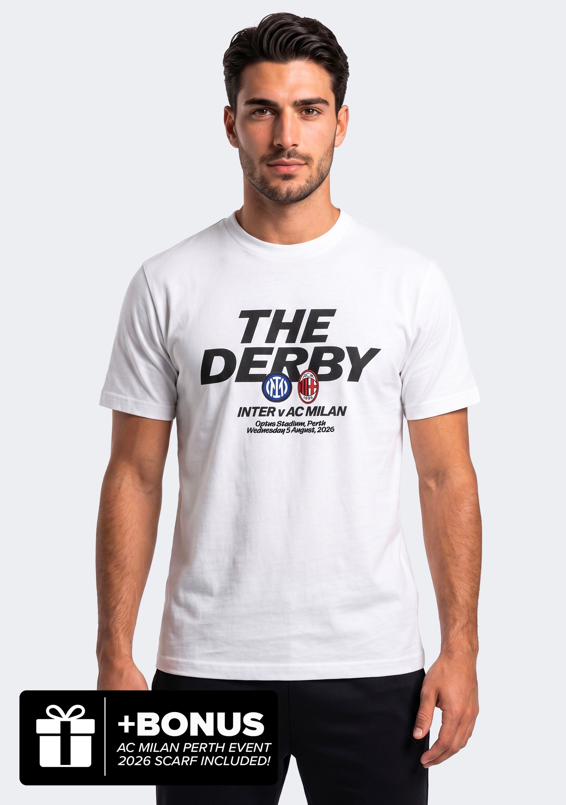 AC Milan vs Inter Milan 'The Derby' Tee 2026 Perth Event