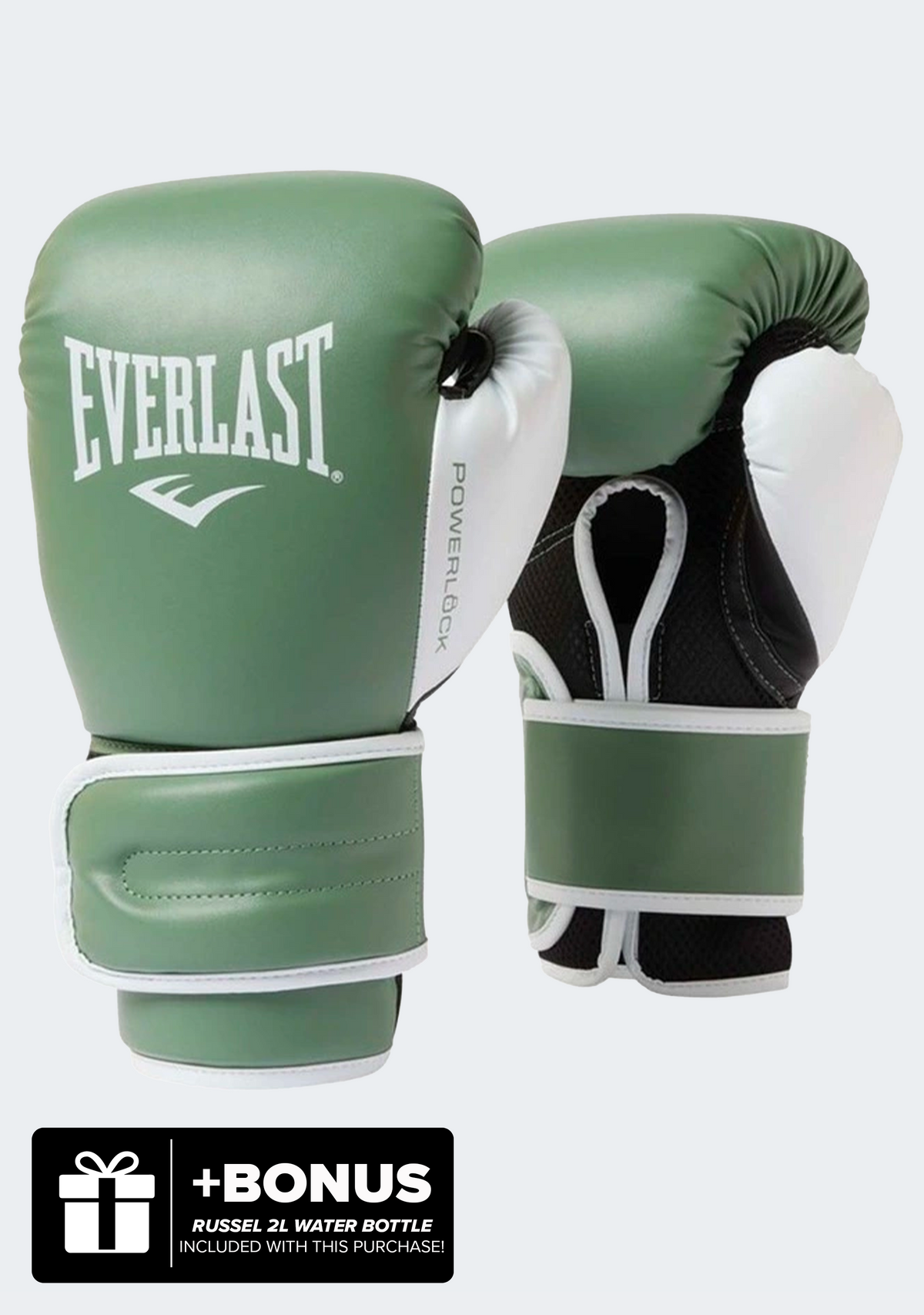 Everlast Powerlock2 Training Gloves Green/White