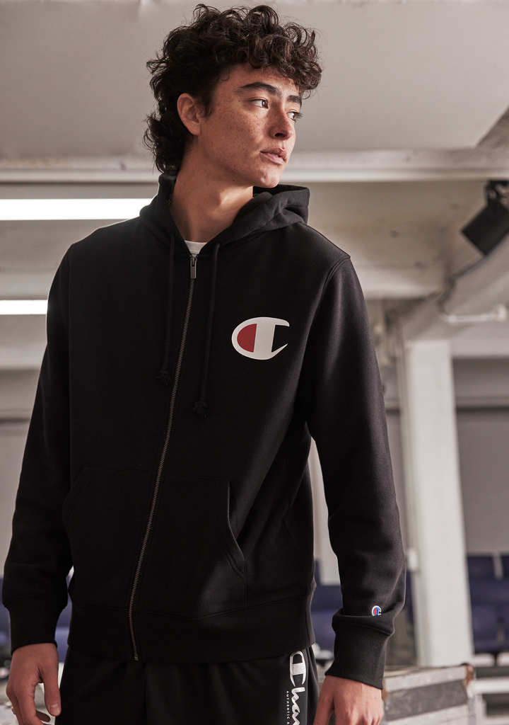 Champion Mens C Logo Zip Hoodie