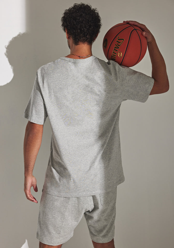 Champion Men's Script Logo Short Sleeve Tee Grey
