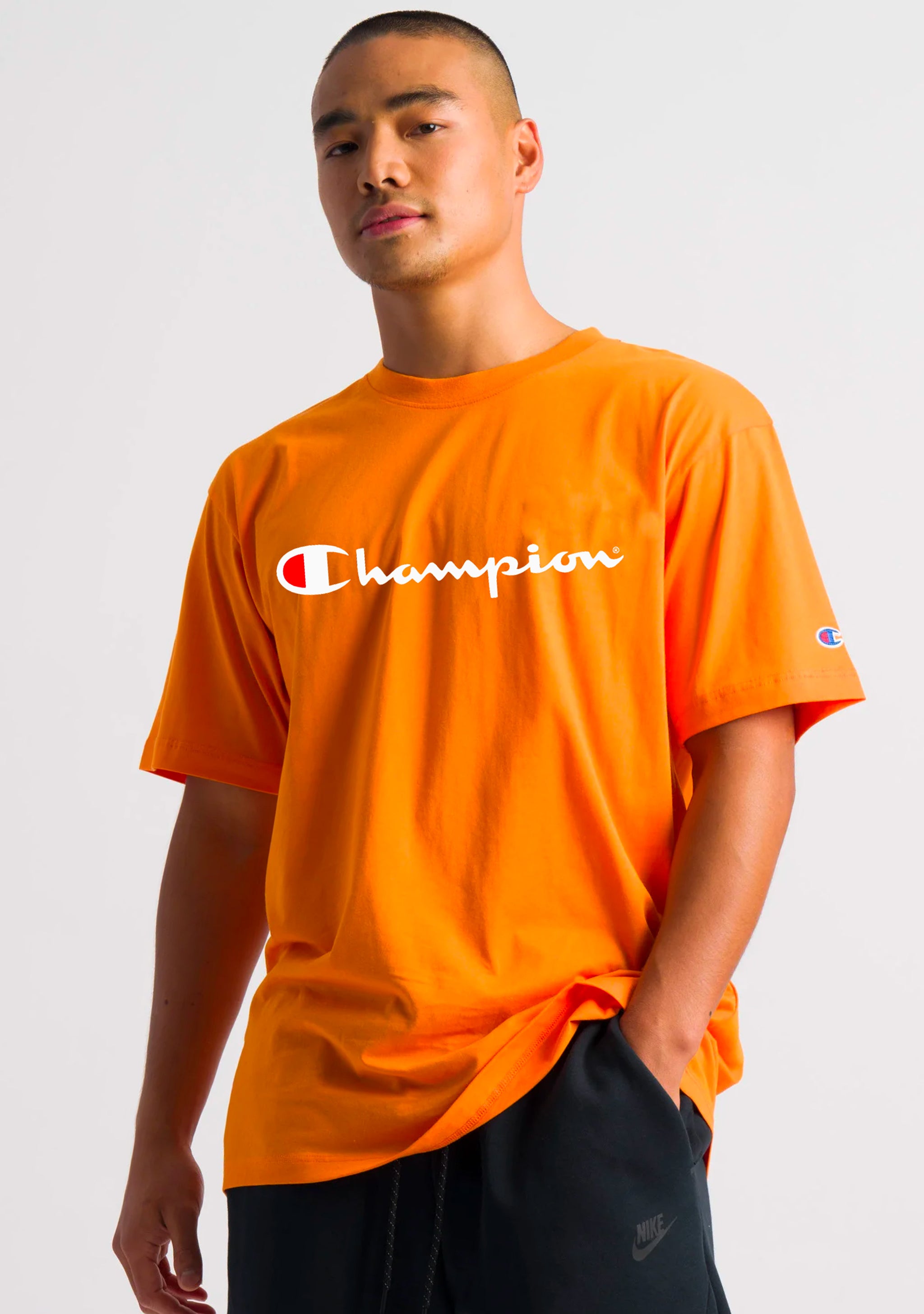 Champion Jersey Tee Spicy Orange Orange Champion T Shirt CHAMPION