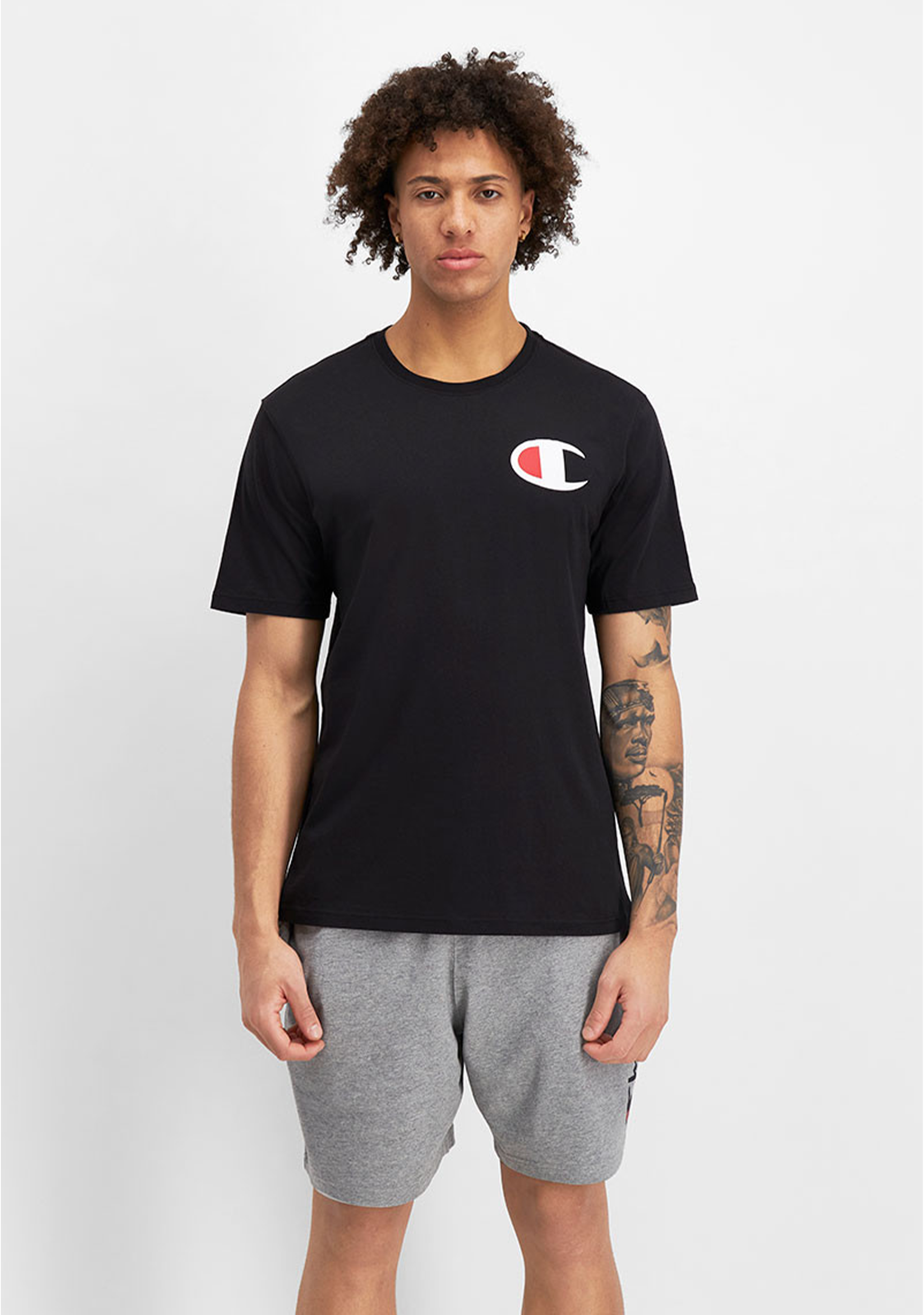 Champion Men’s C Logo Short Sleeve Tee Black