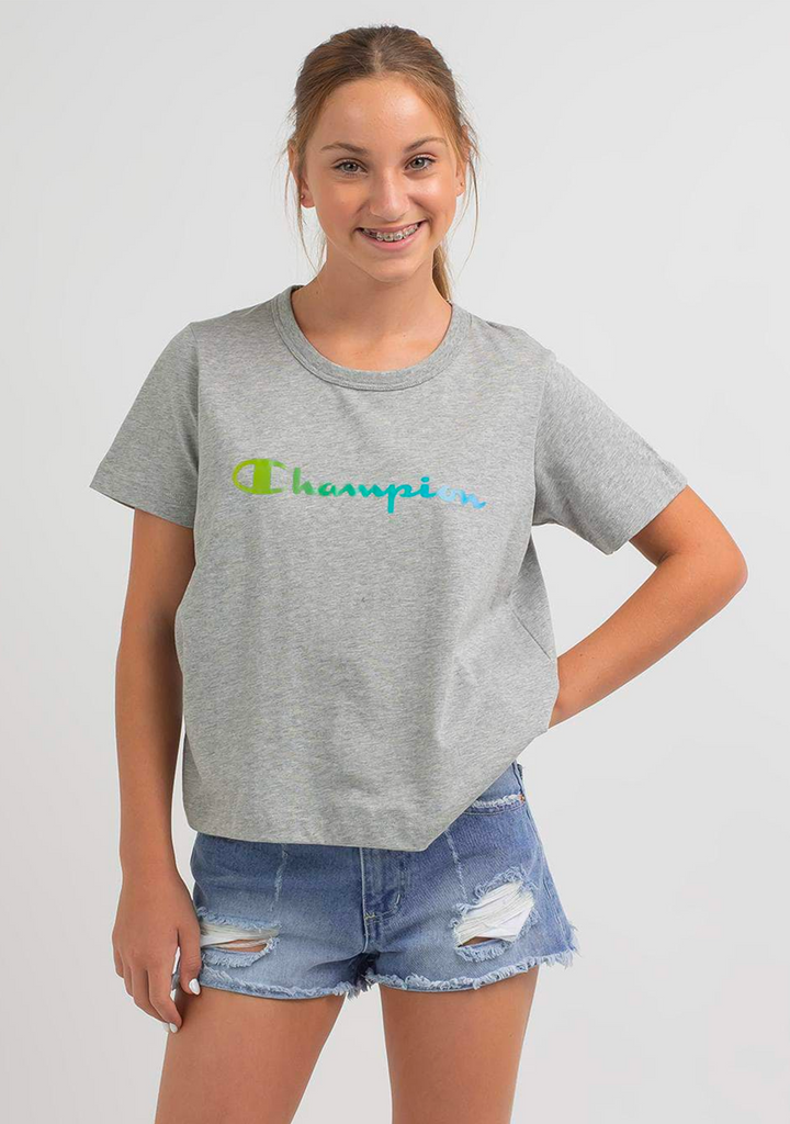Champion Junior Ombre Script Boxy Tee
