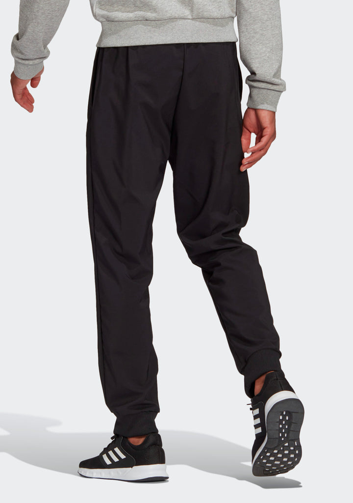 Adidas Men's Aeroready Essentials Stanford Tapered Cuff Embroidered Small Logo Pants Black