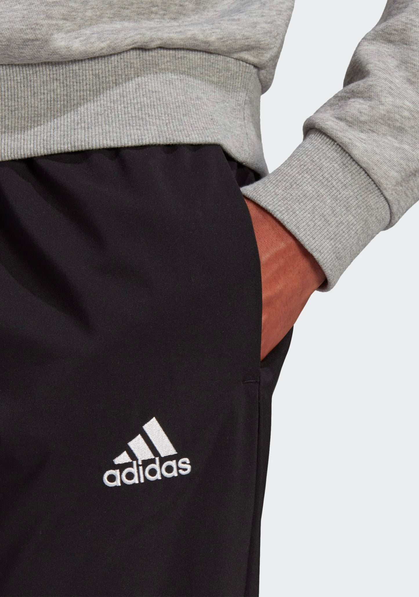 Adidas Men's Aeroready Essentials Stanford Tapered Cuff Embroidered Small Logo Pants Black