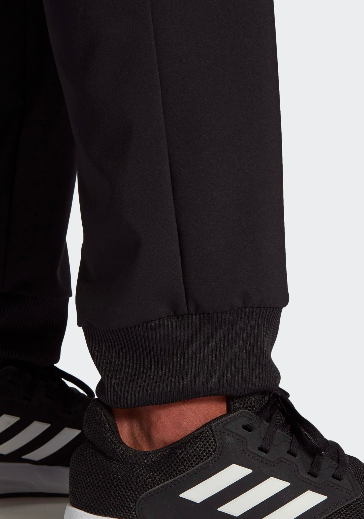 Adidas Men's Aeroready Essentials Stanford Tapered Cuff Embroidered Small Logo Pants Black