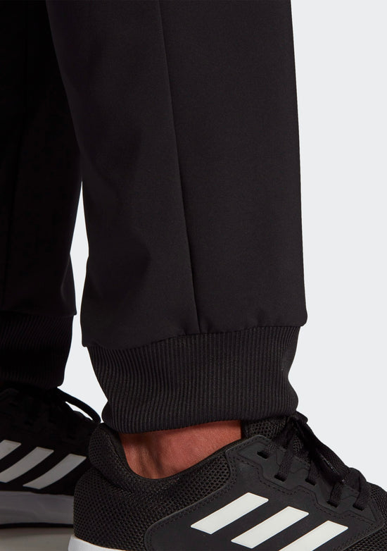 Adidas Men's Aeroready Essentials Stanford Tapered Cuff Embroidered Small Logo Pants Black