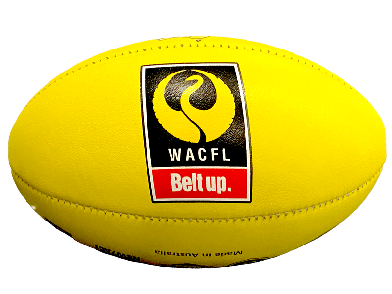 Burley WACFL Football Assorted Logos Size 4 Yellow <br> Sligthly Blemished Women’s