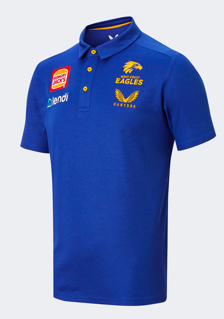 Castore Kids' West Coast Eagles 2022 Media Polo