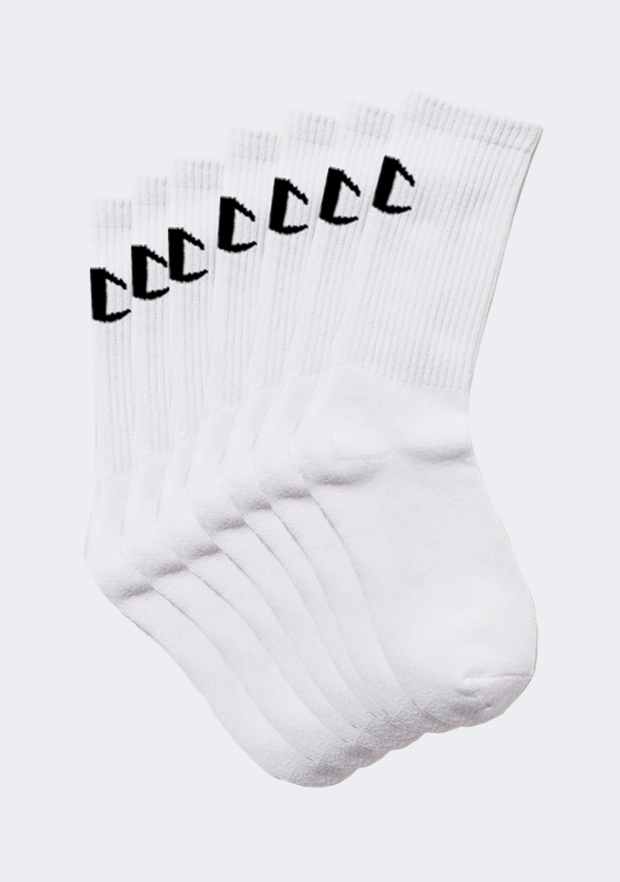 Champion Adult Crew Socks White (7 Pack)