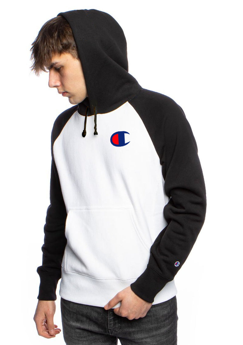 Champion Mens Lightweight Terry Colour Block Hoodie <br> AW44N BAW