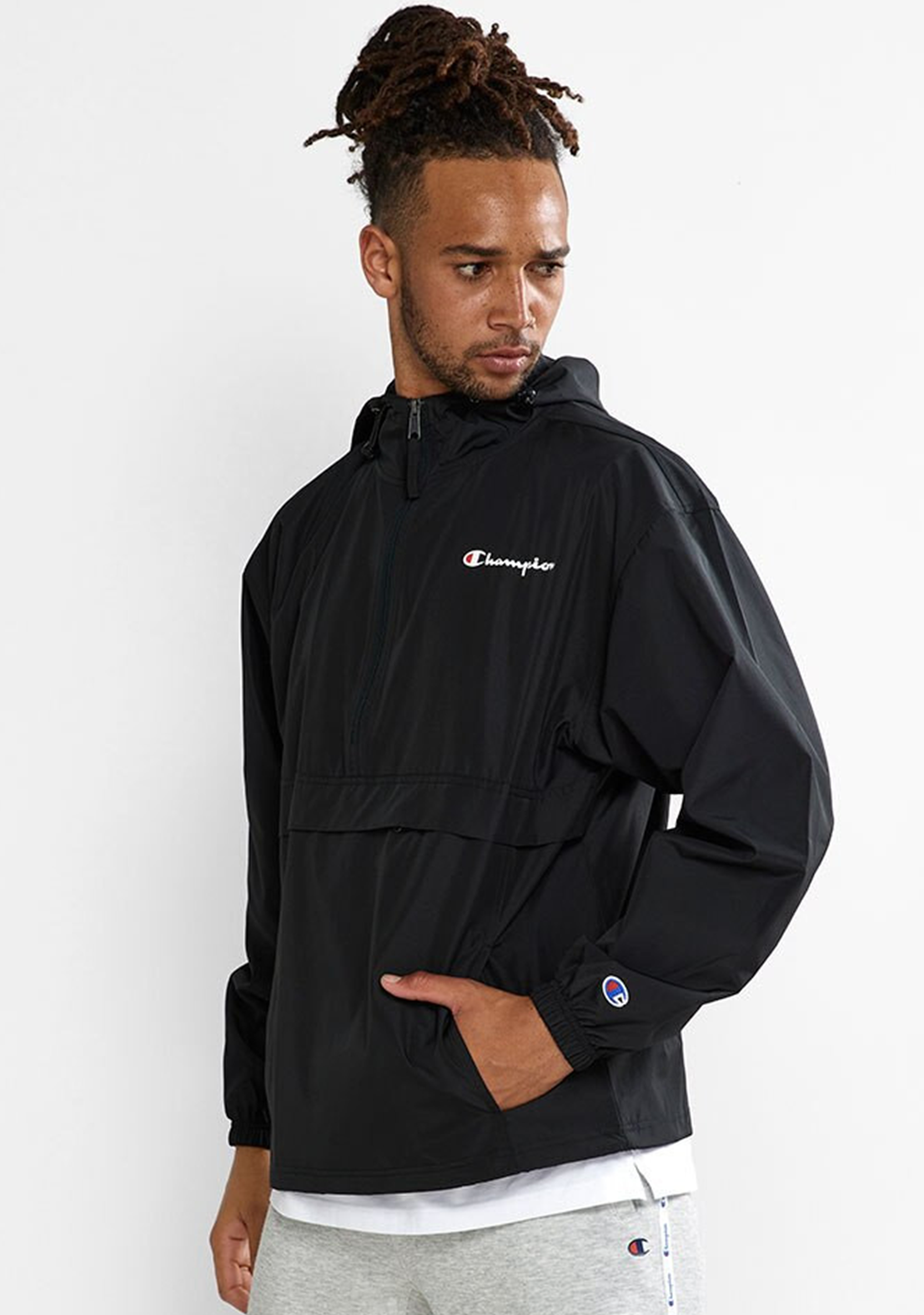 Champion Mens US Quarter Zip Packable Jacket