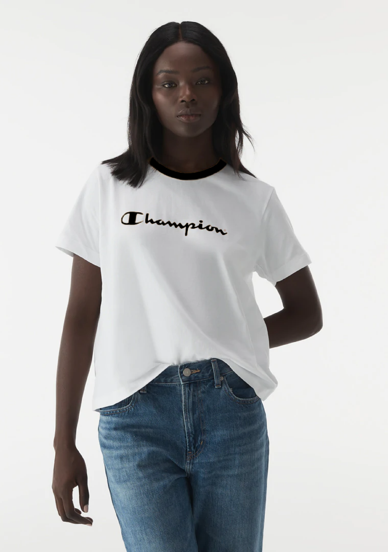 Champions Womens Ringer Panel Tee <BR> CUJPN EGR