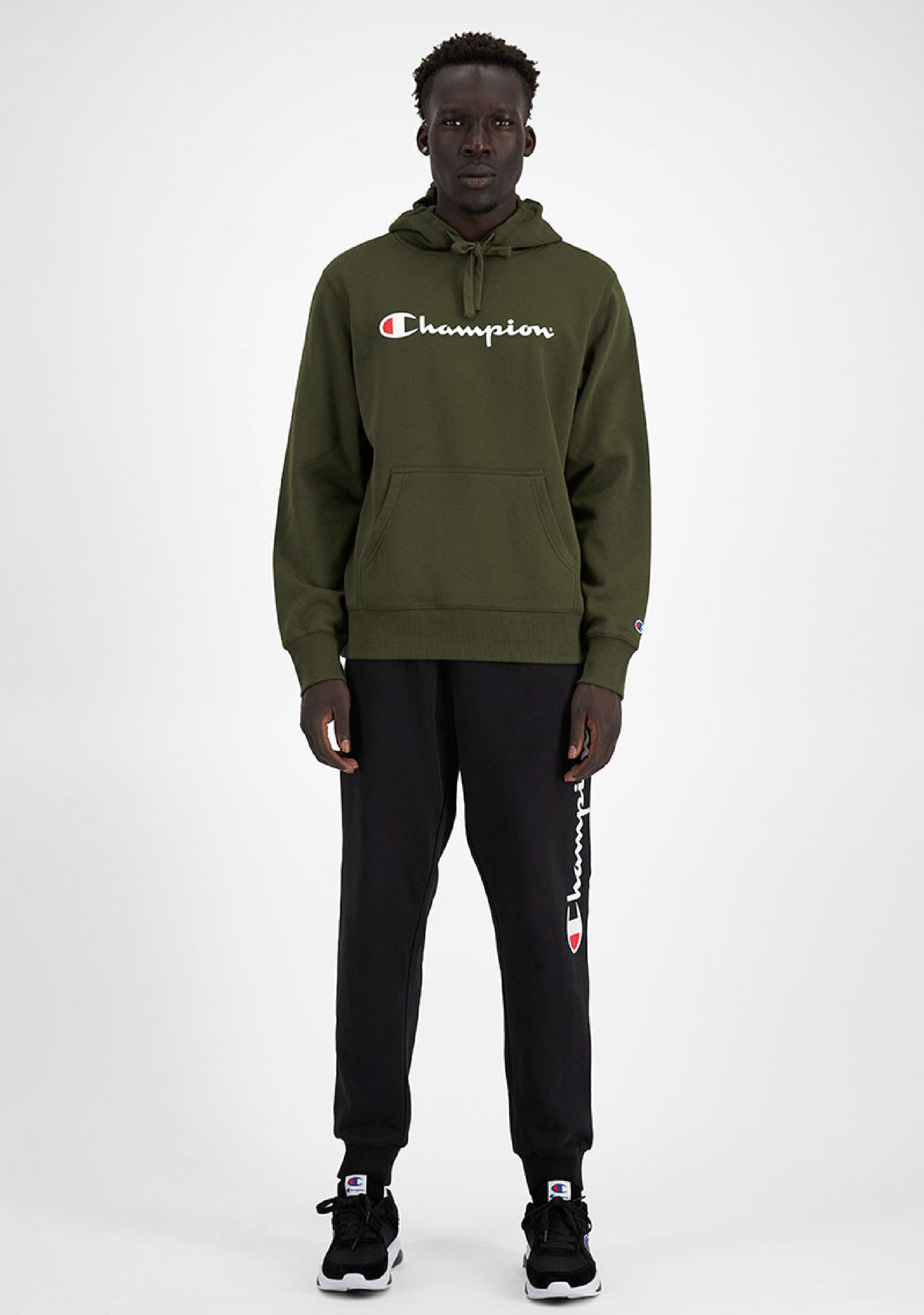 Champion Mens Script Hoodie