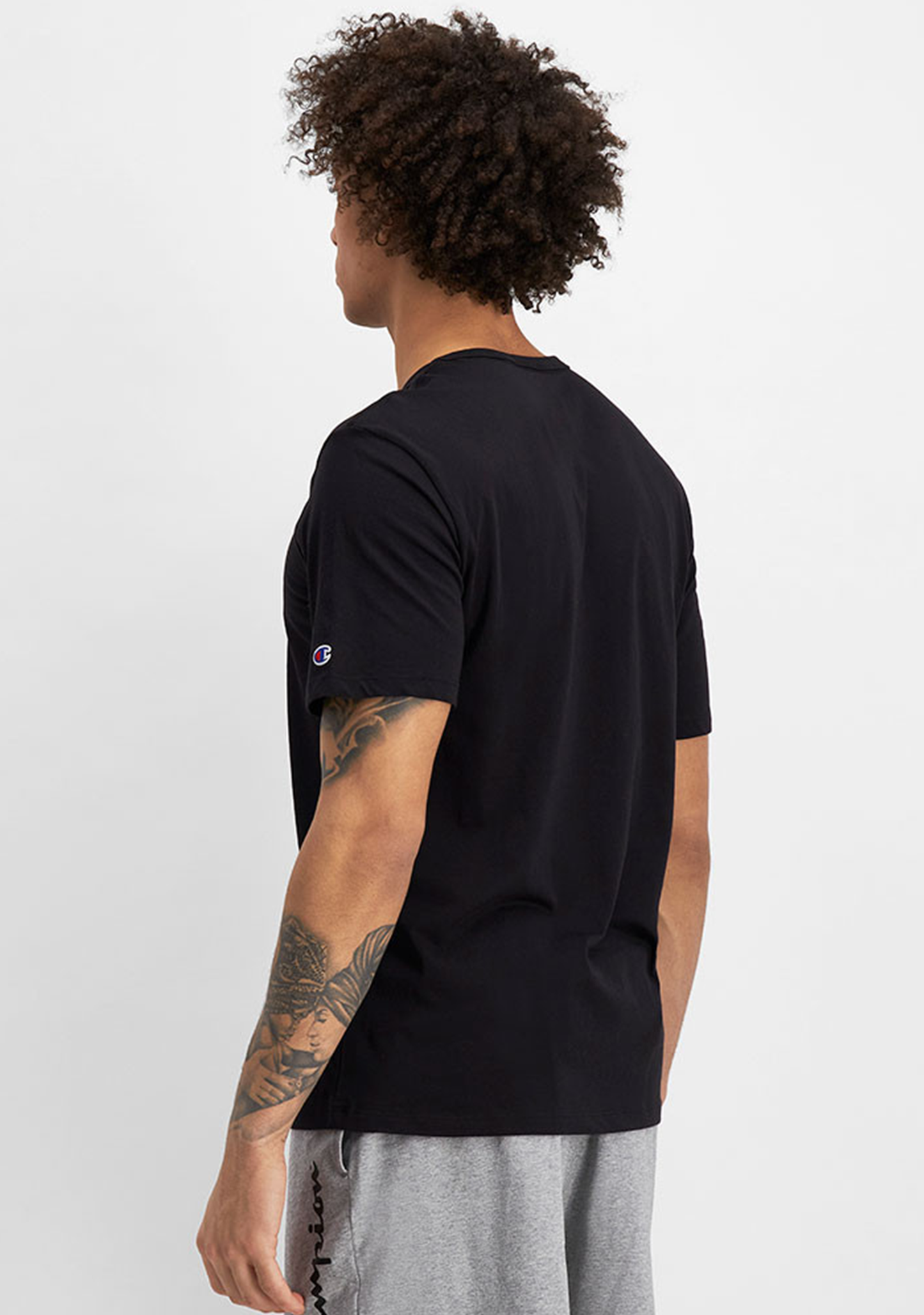 Champion Men's Script Logo Short Sleeve Tee Black