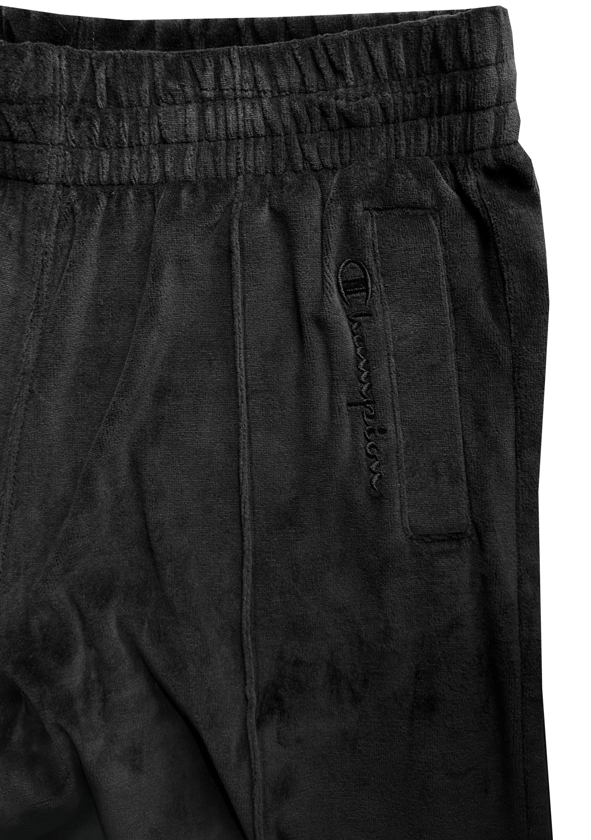 Champion Womens Wide Leg Velvet Velour Pants Black