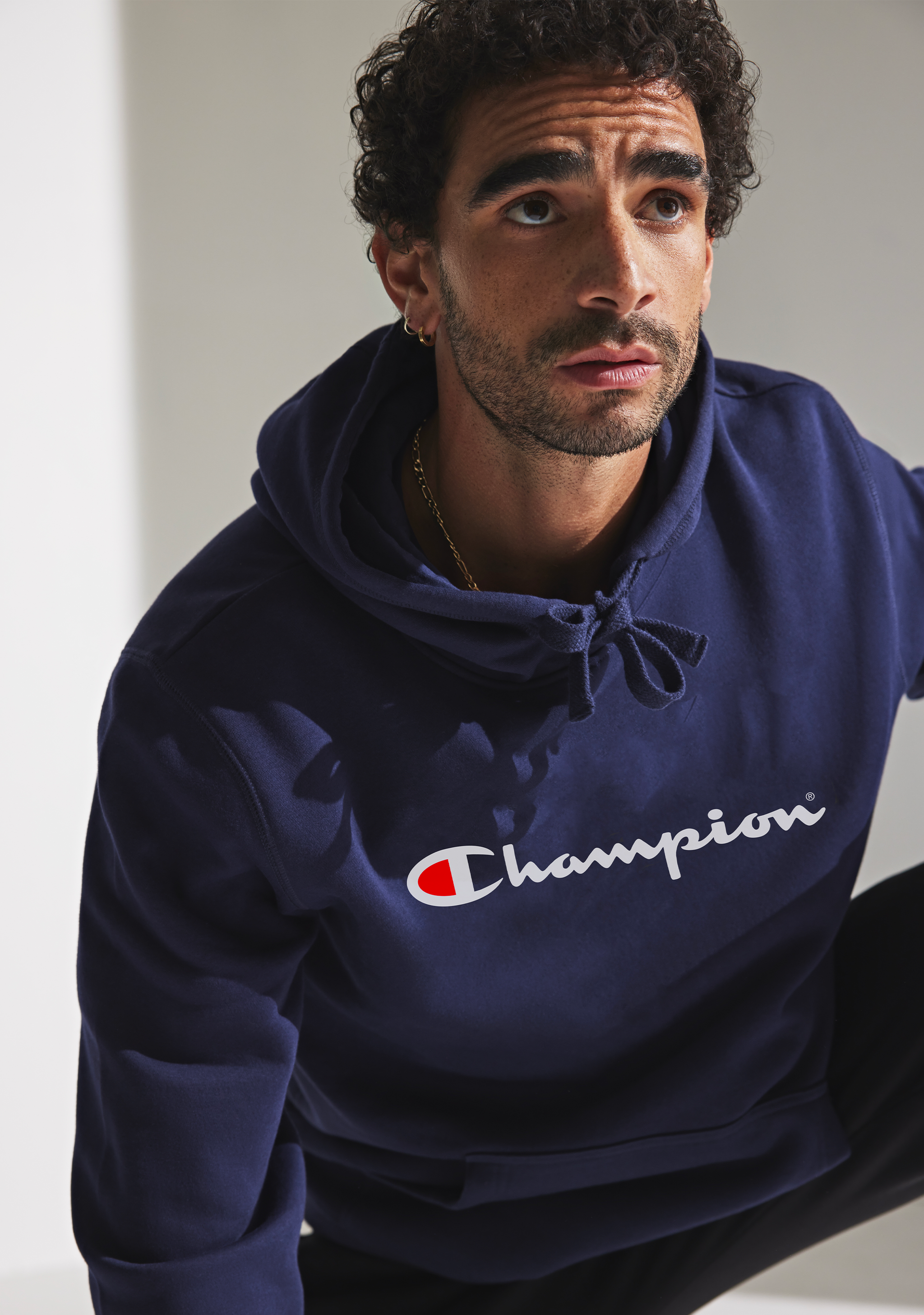 Champion Men’s Script Hoodie Navy