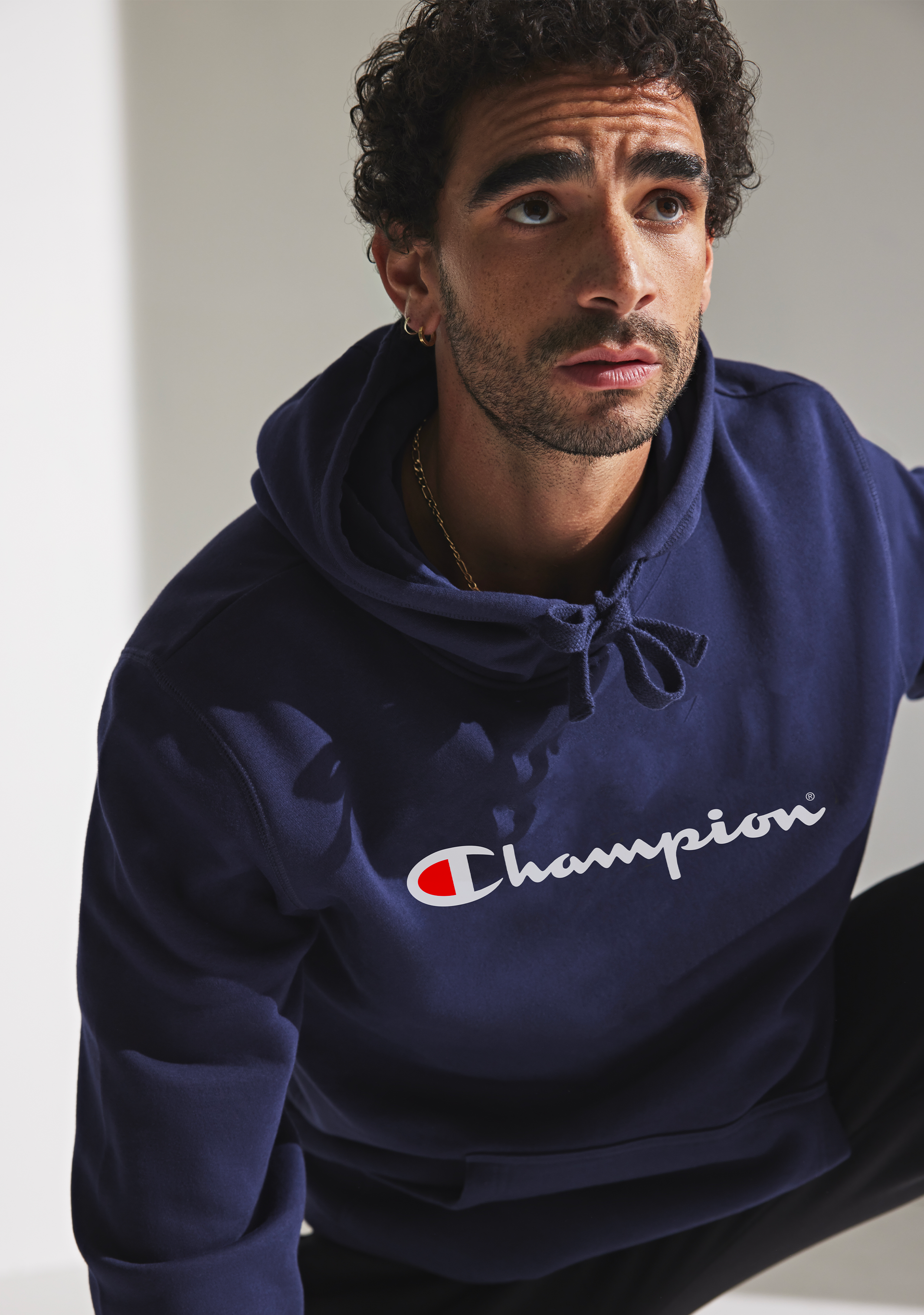 Champion Men’s Script Hoodie Navy