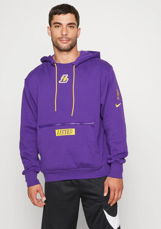 Nike Mens LA Lakers Court side NBA Fleece Hoodie DN4706 504 Jim Kidd Sports