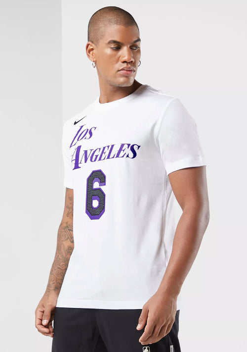 Nike Mens NBA T-Shirt LeBron James Los Angeles Lakers City Edition <br> DV5993 100