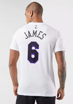 Nike Mens NBA T-Shirt LeBron James Los Angeles Lakers City Edition <br> DV5993 100