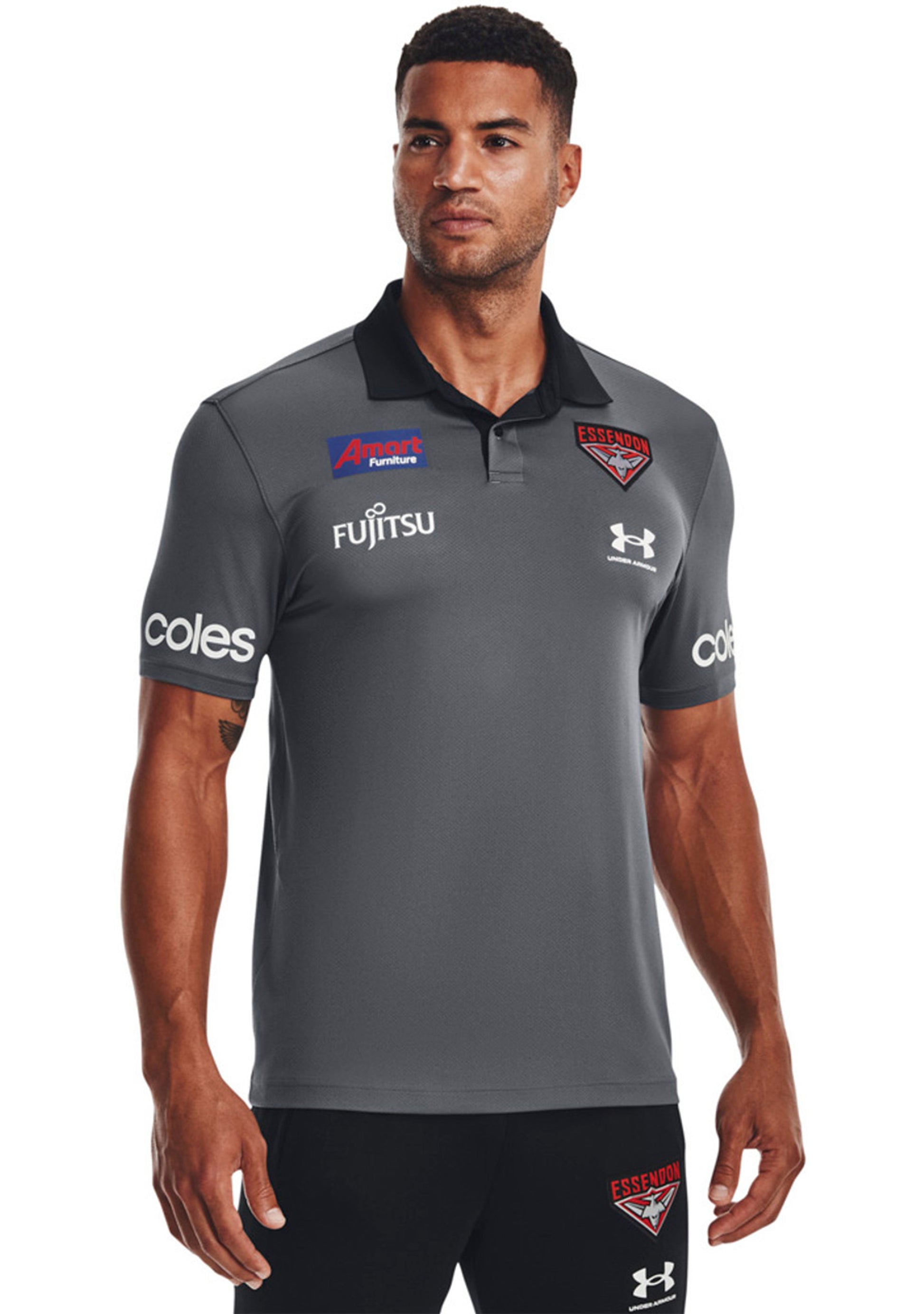 Under Armour Men’s Essendon FC Graphite Team Polo