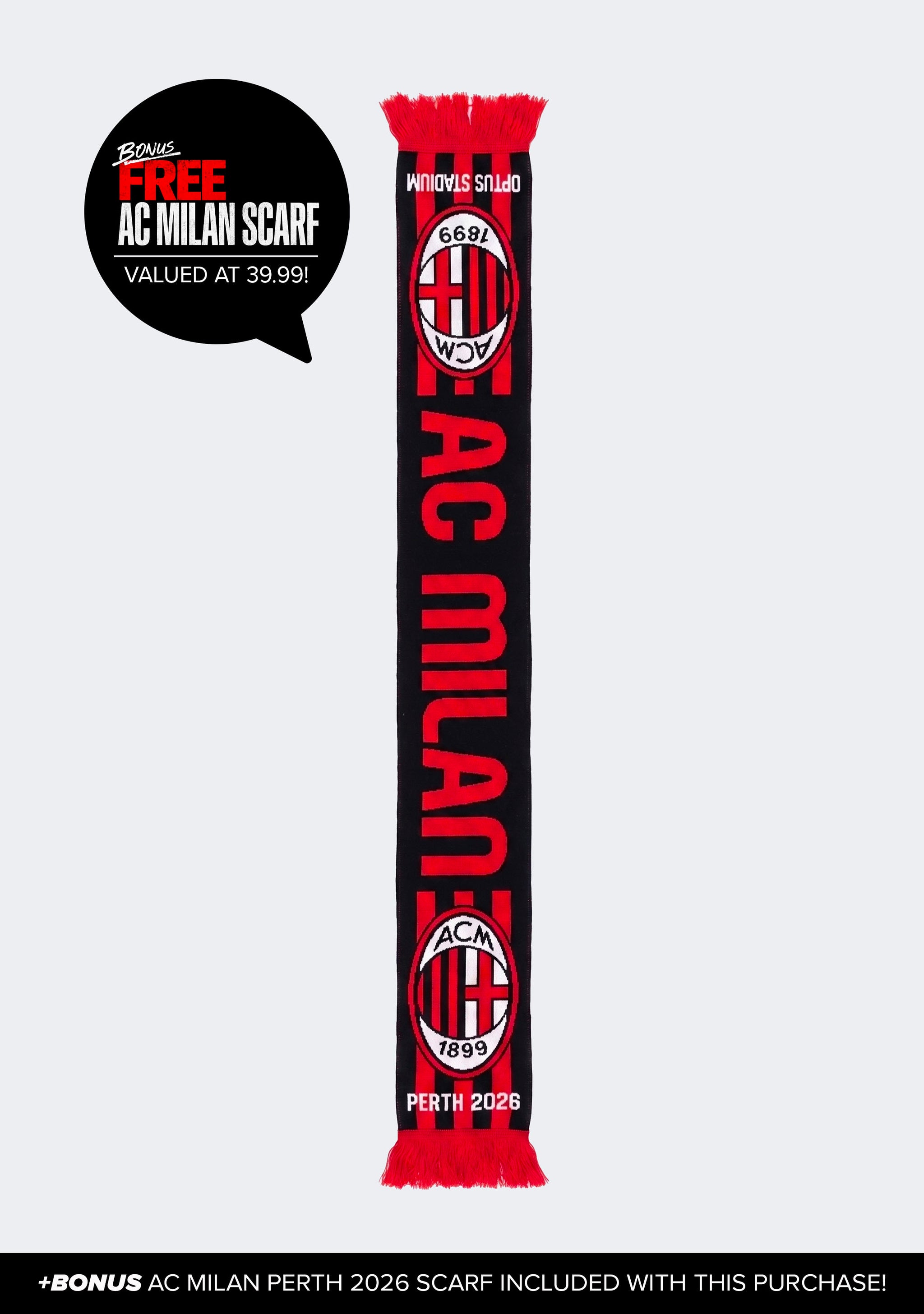 AC Milan vs Inter Milan 'The Derby' Scarf Perth Event 2026
