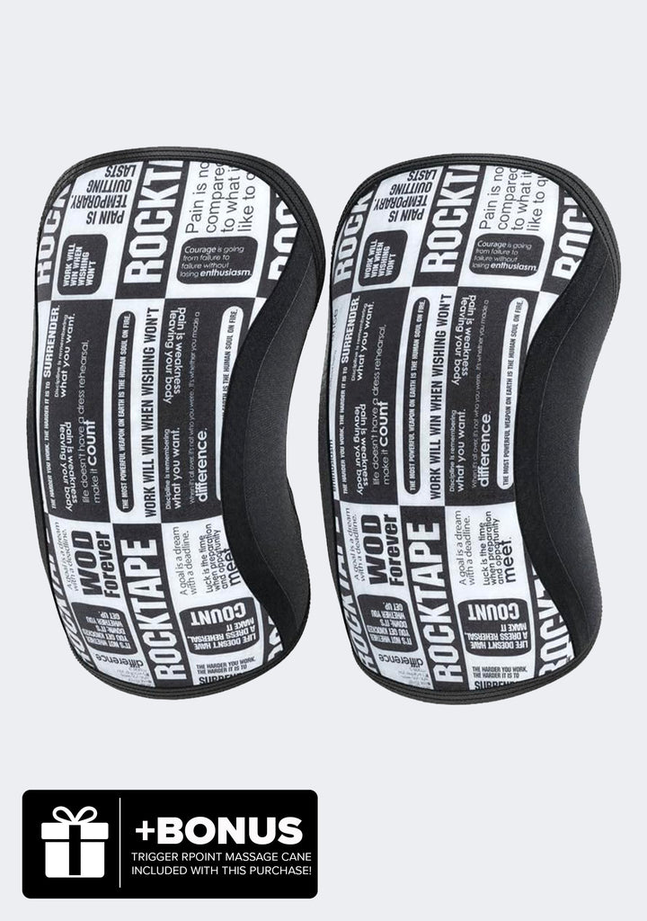 Rocktape Assassins Knee Sleeve 7mm Thick White Manifesto