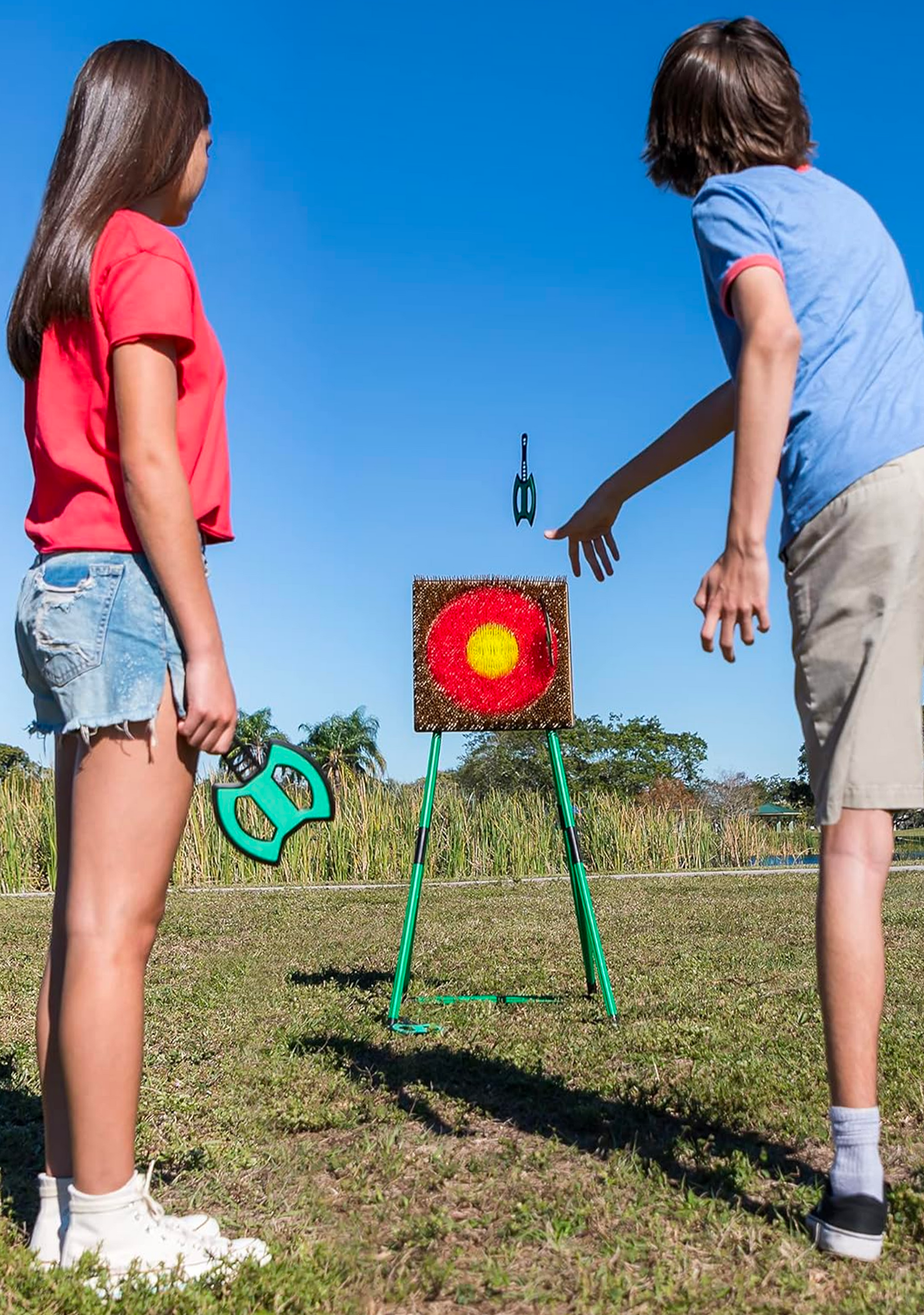 GoPlay! 2 in 1 Axe Throw & Archery Set