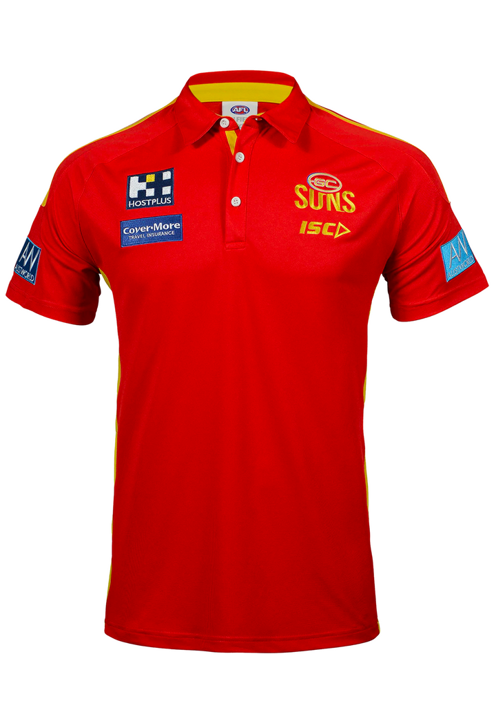 ISC Mens Gold Coast Suns 2020 Media Polo <BR> GS20POL01M