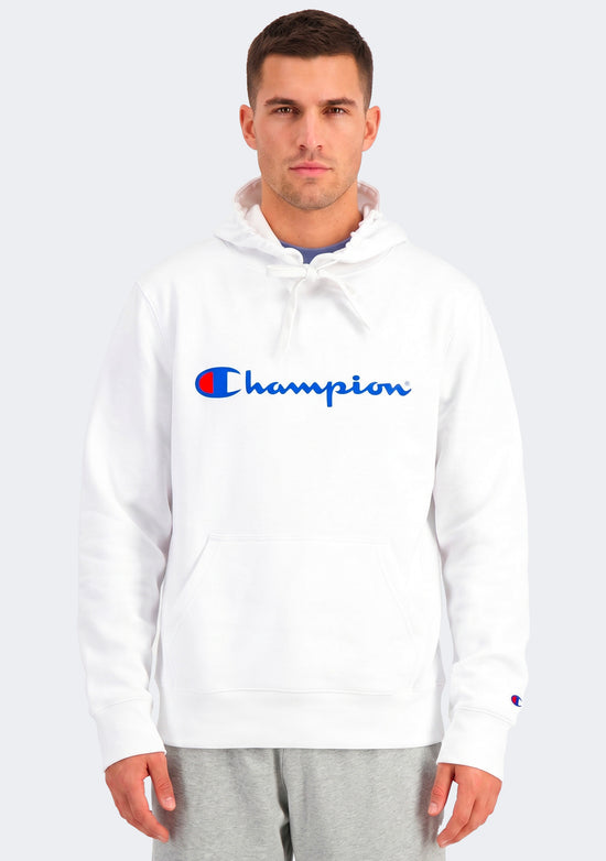Champion Men's Script Hoodie White