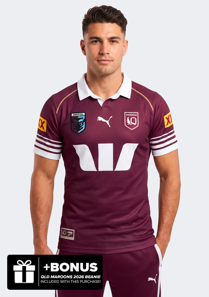 Puma Men's QLD Maroons 2026 Replica Home Jersey