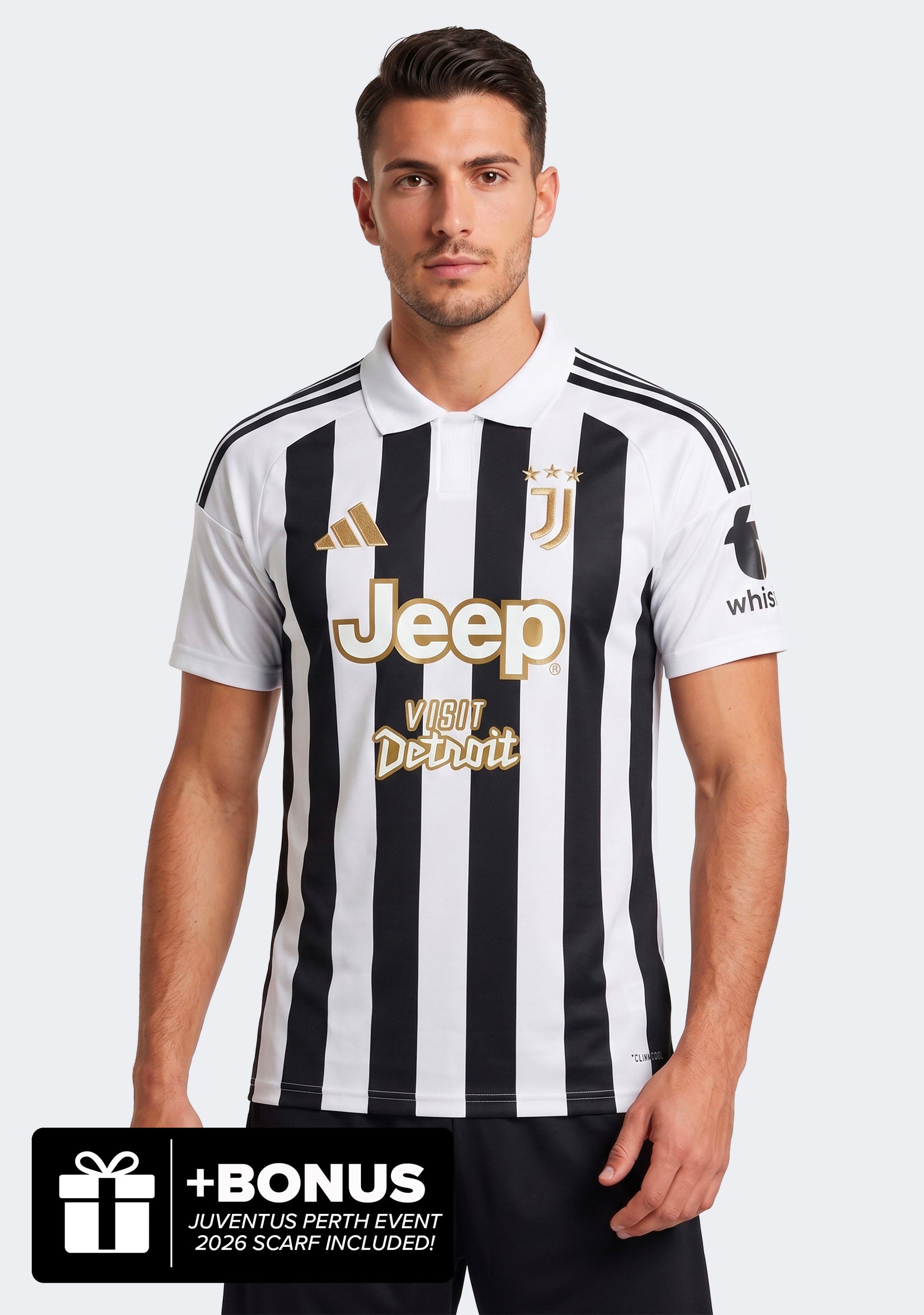 Adidas Men's Juventus 26/27 Home Jersey Visit Detroit