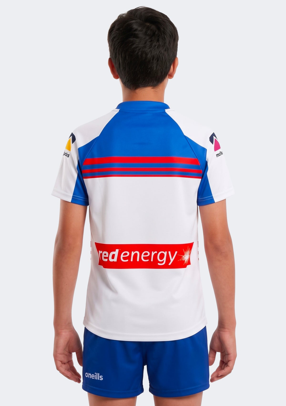 O'Neills Newcastle Knights Kids' Replica Away Team Jersey White-Royal-Red
